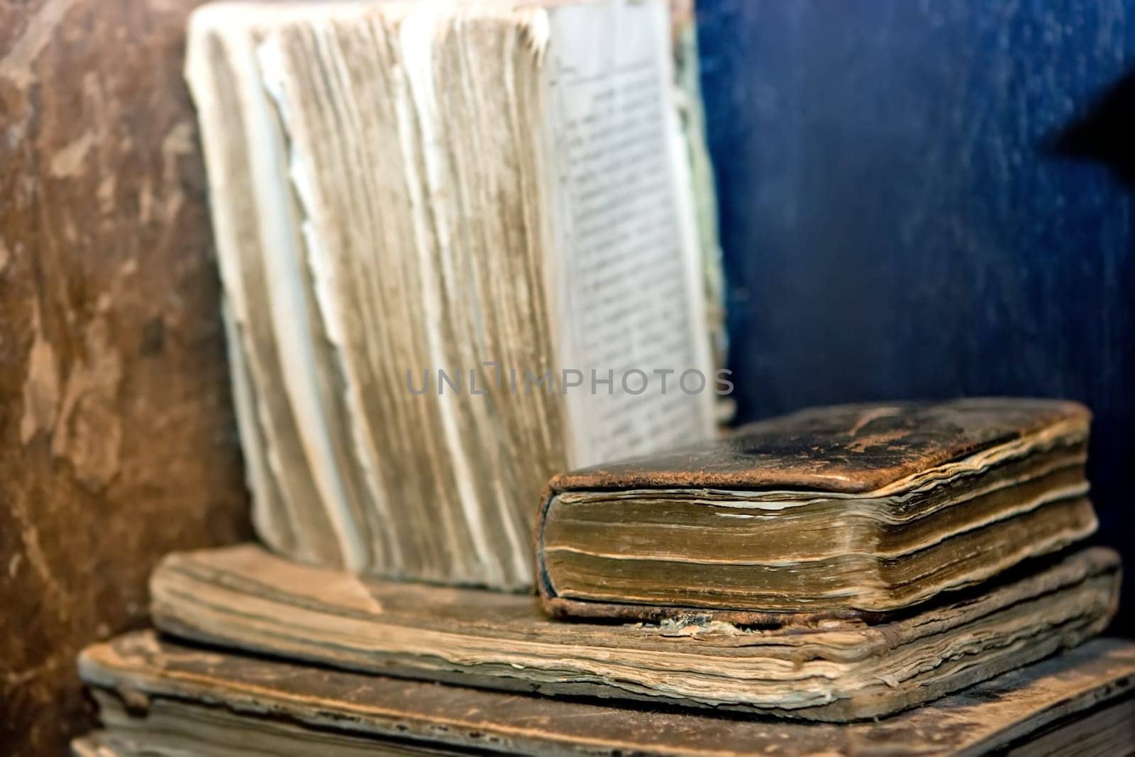 Old clock and books