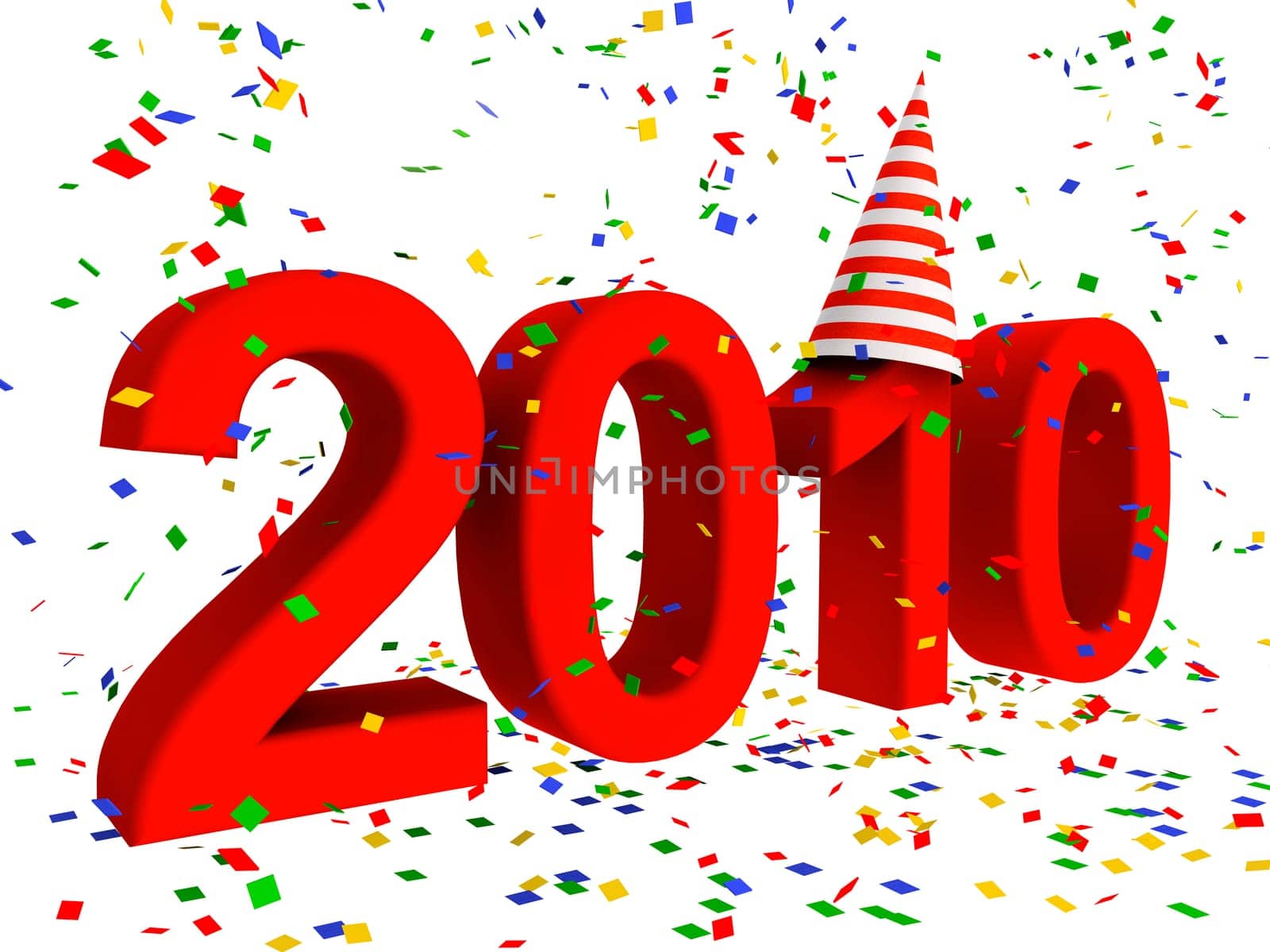 2010 Lettering with confetti
