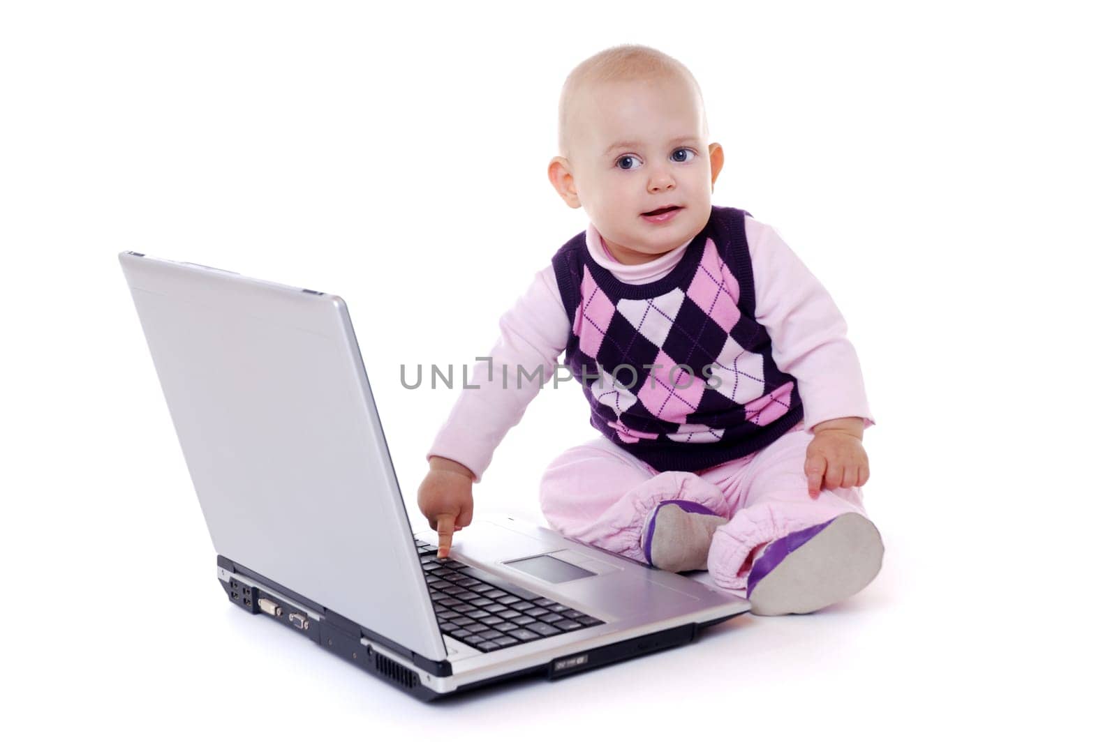 Baby with laptop