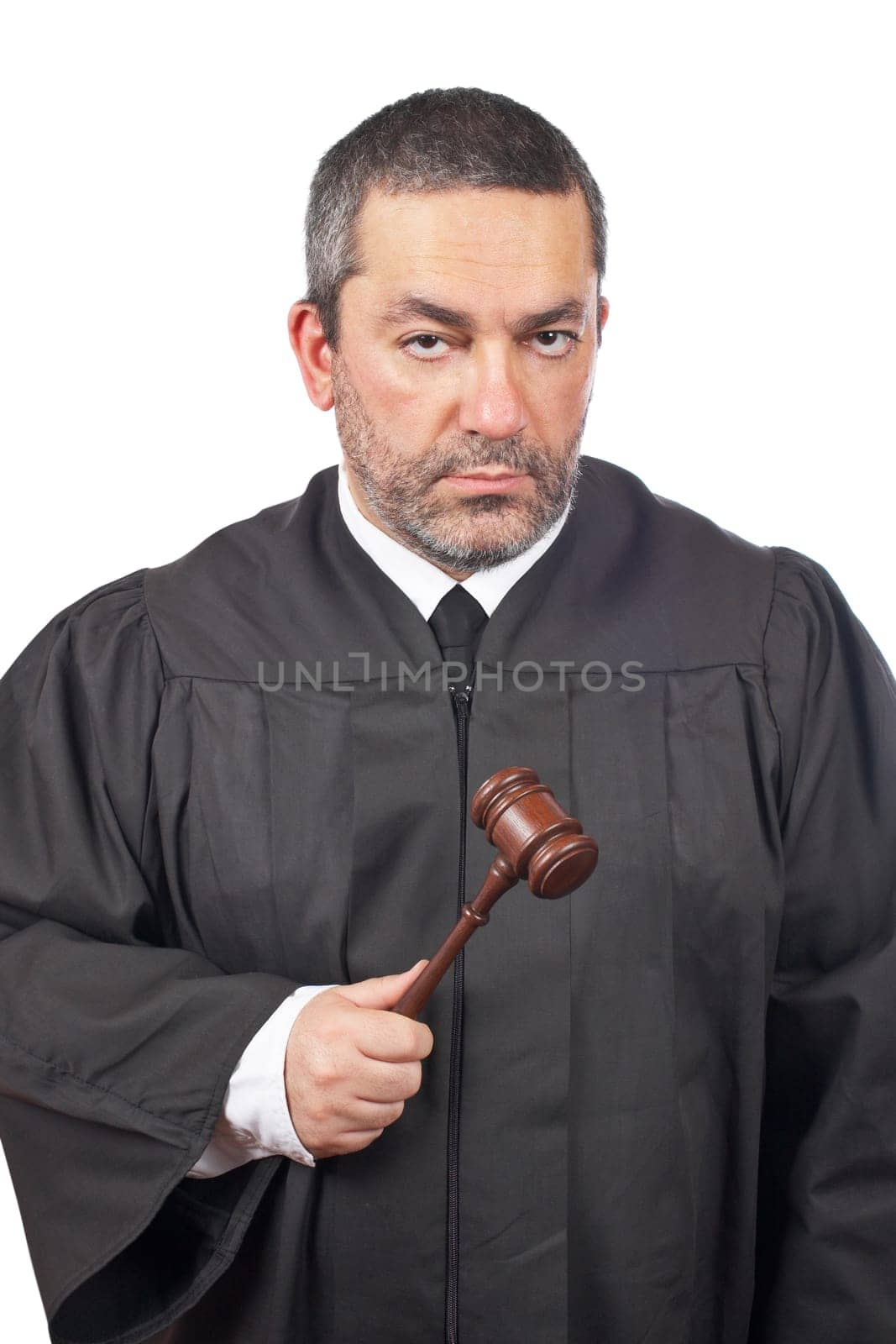 Serious male judge