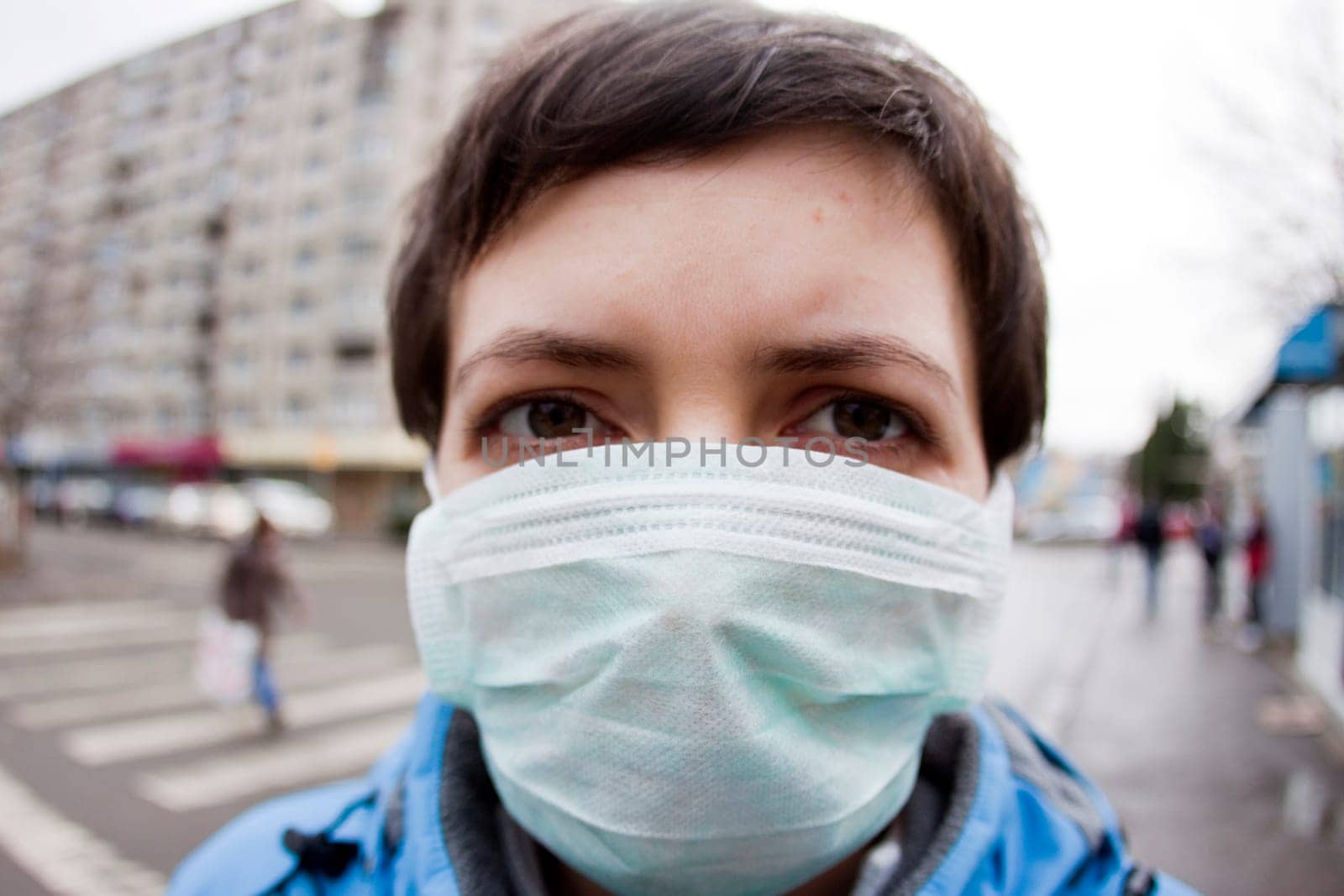 Woman wearing medical mask