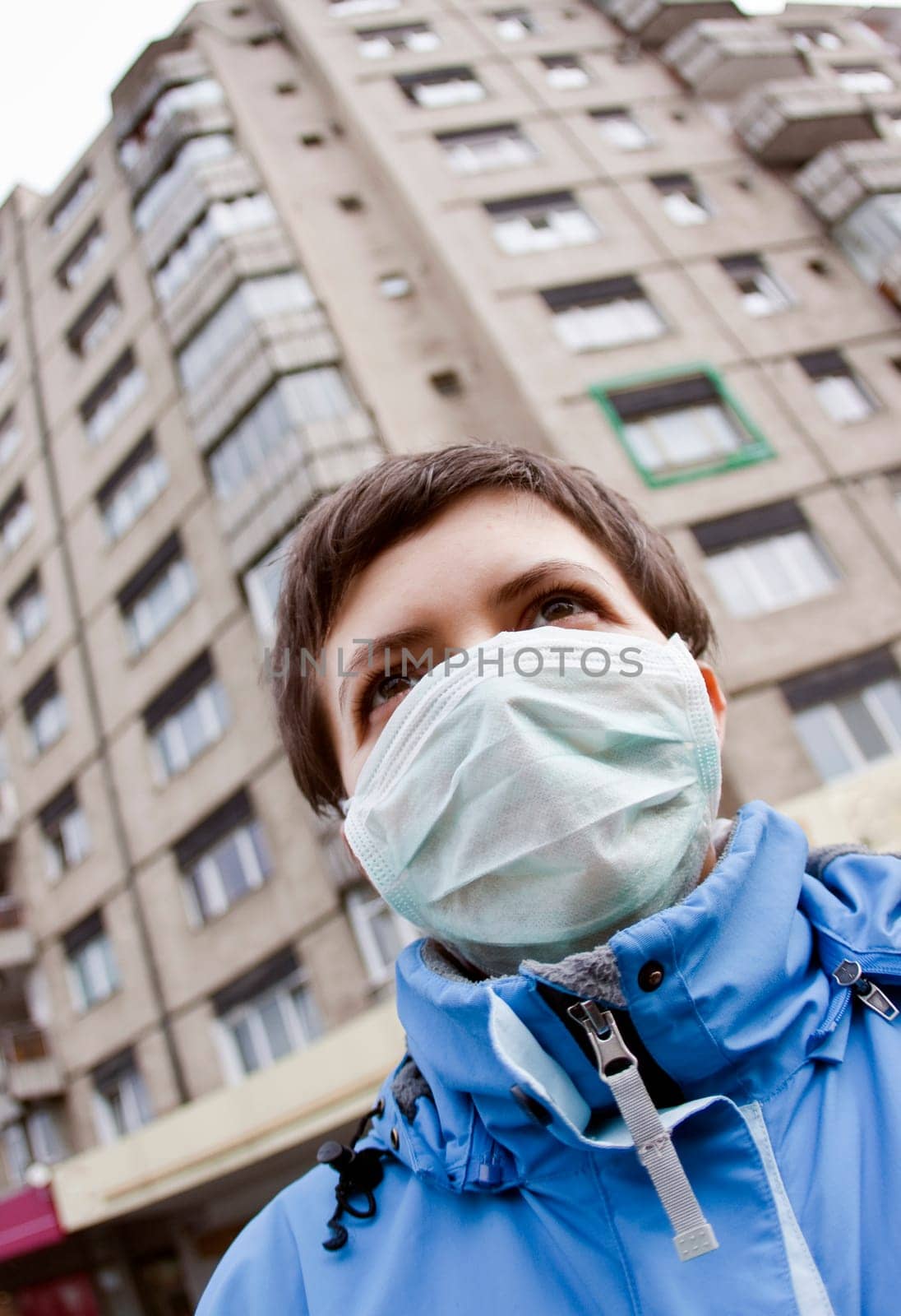 Woman wearing medical mask