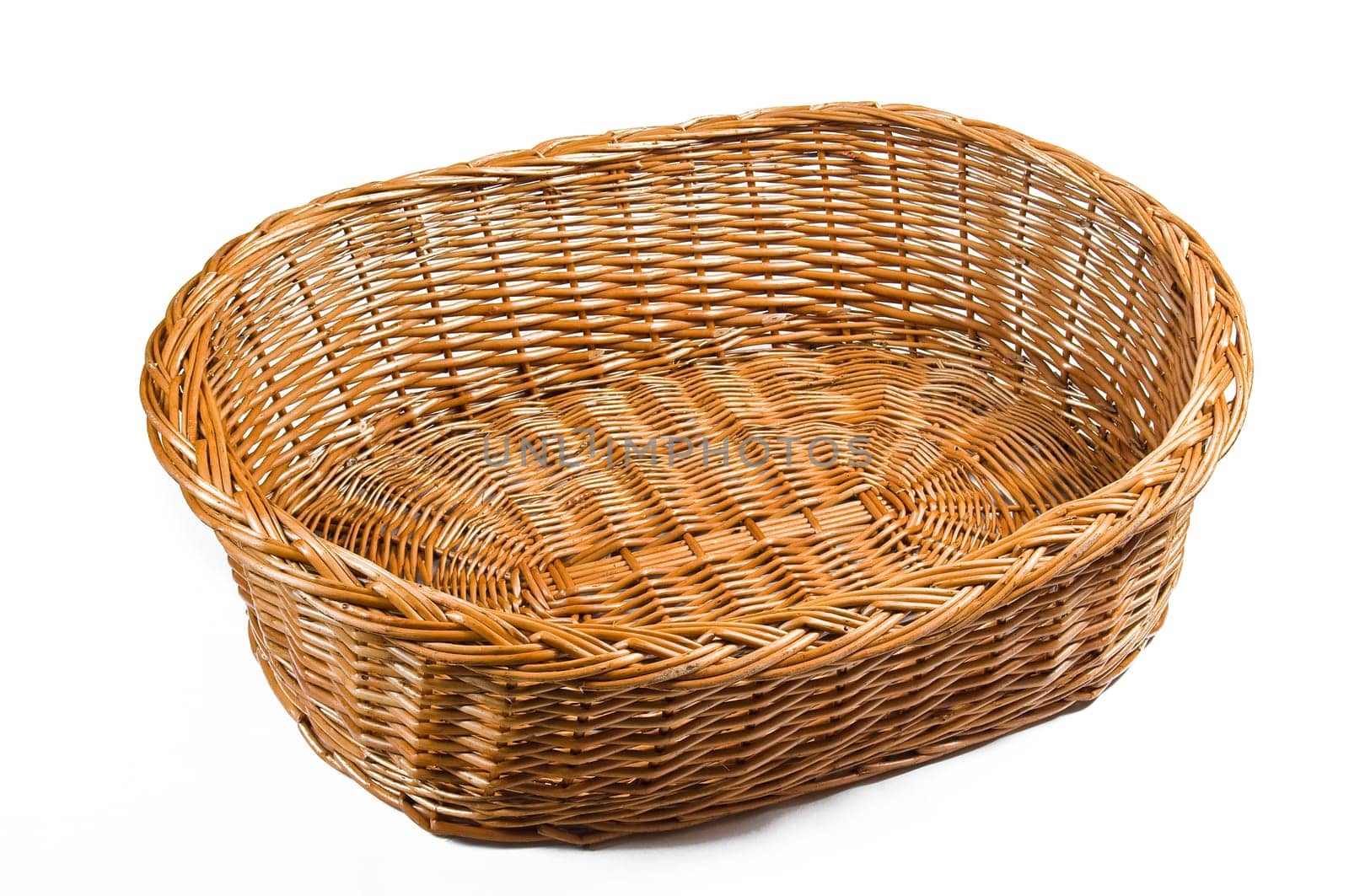 Dog basket made of willow