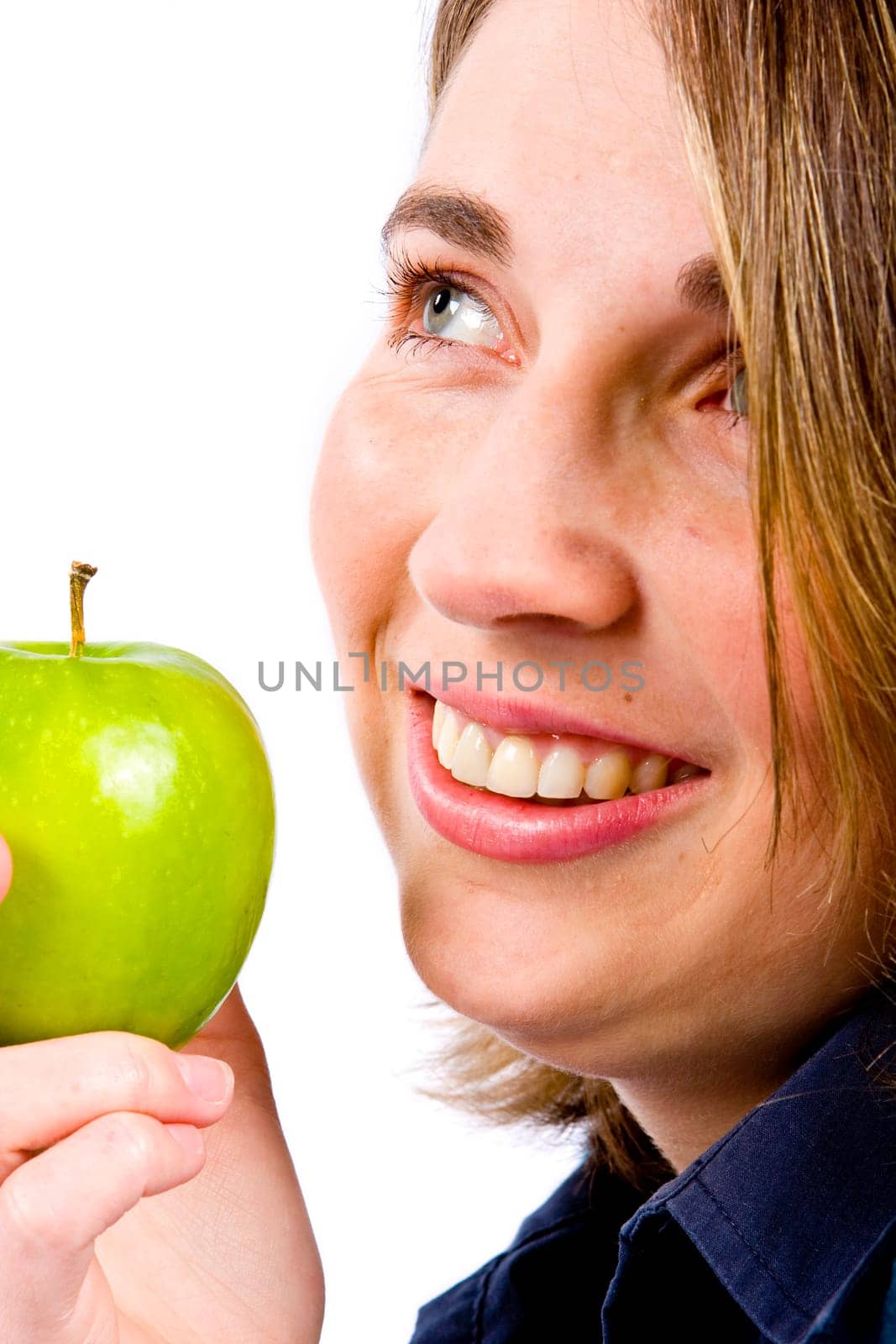 Bright green apple