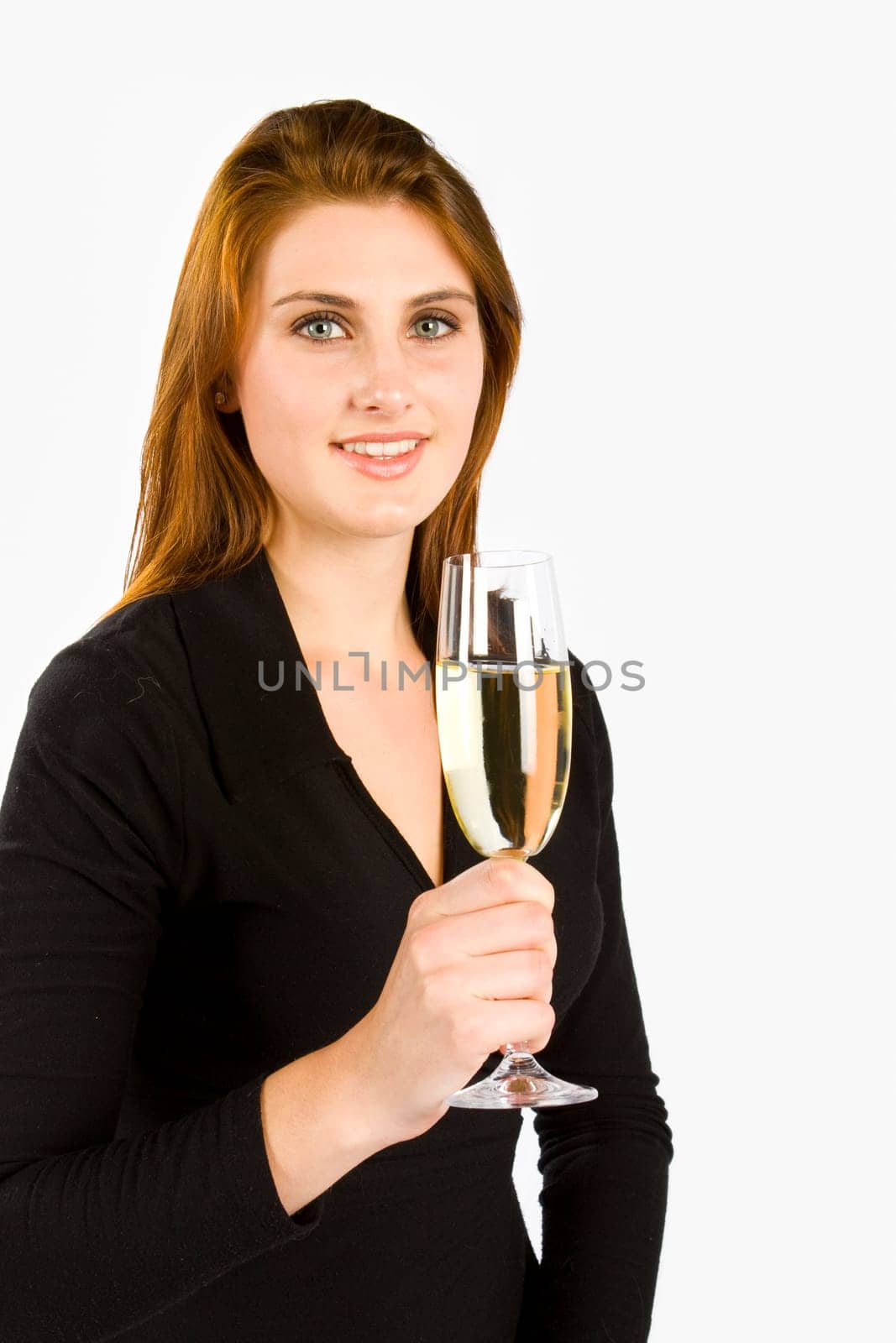 Toasting with champagne