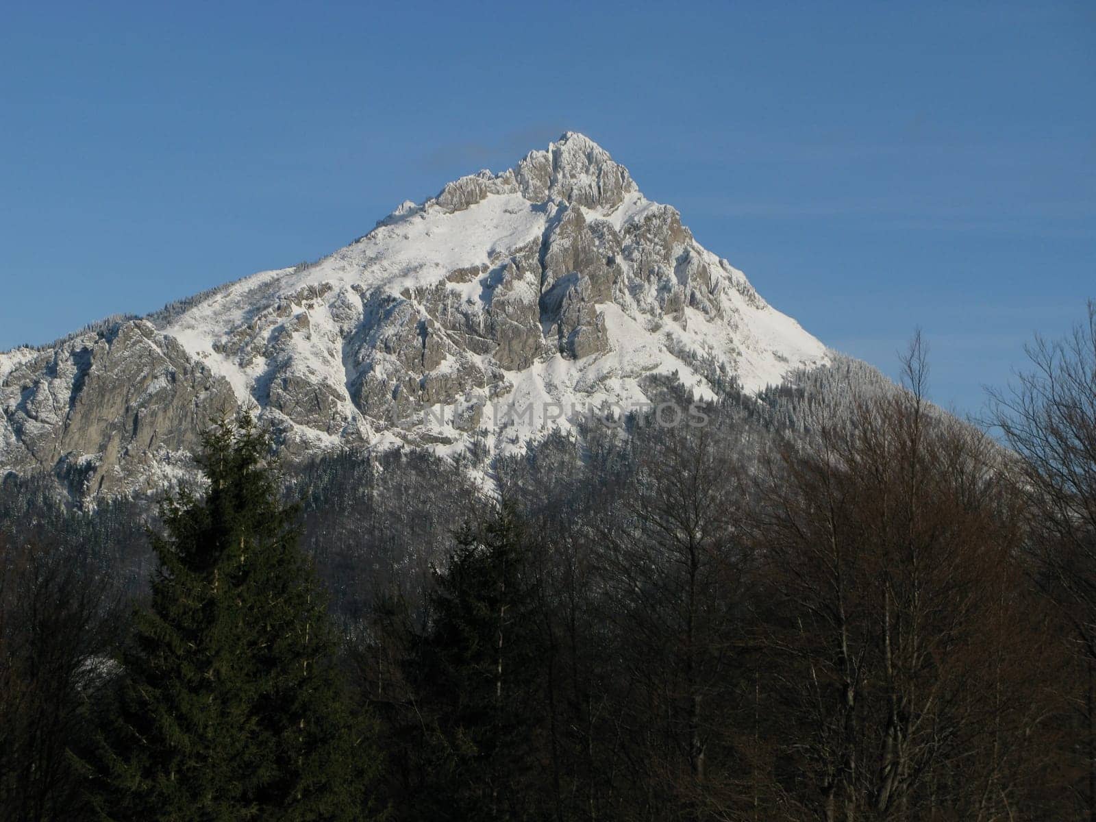 High snowy peak