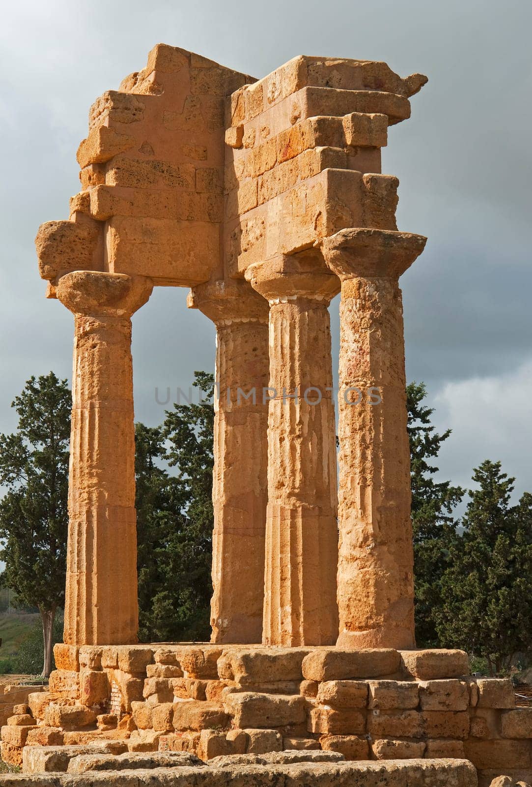 The Temple of Castor and Pollux in Sicily