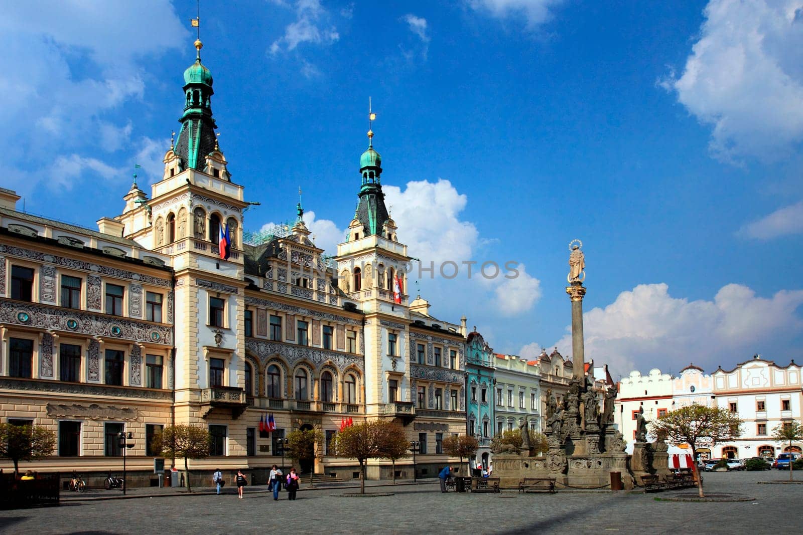 Czech Republic - town Pardubice - Renaissance guild-hall on Perstynske square