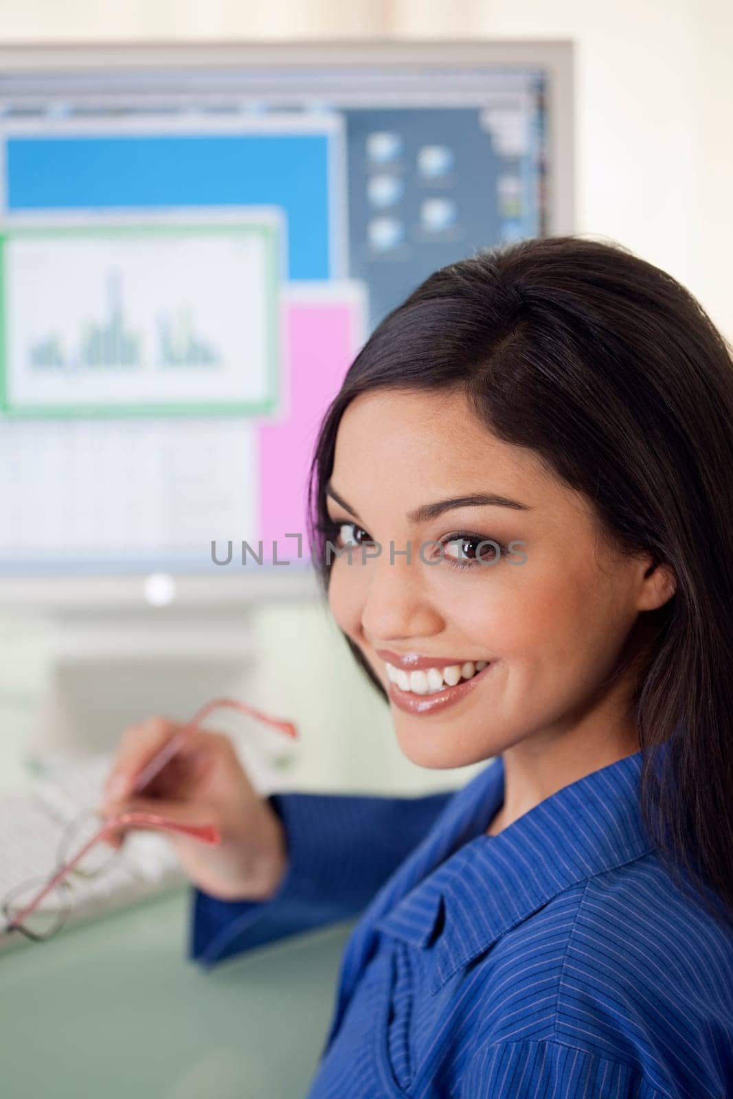 Smiling Officer Worker
