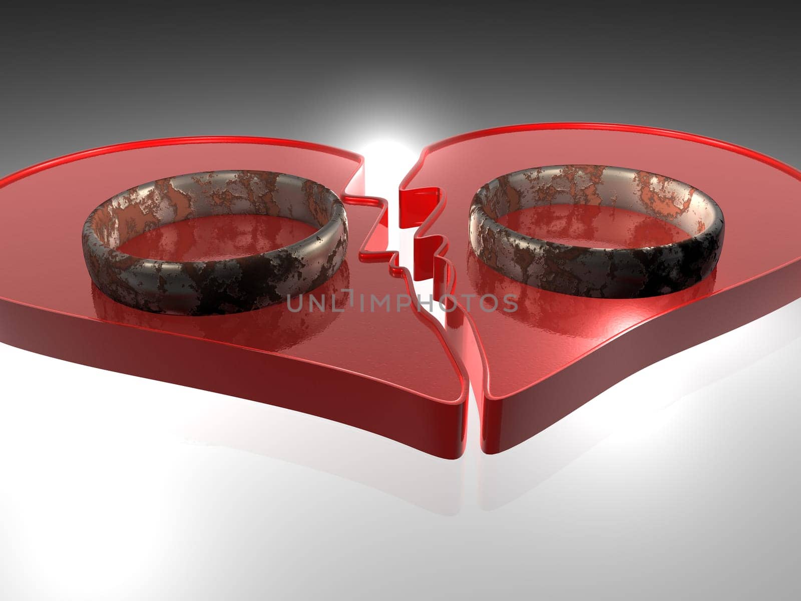 Abstract - Broken Heart - 3D