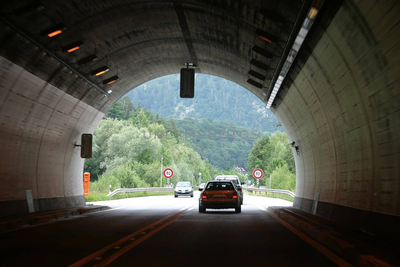 In the tunnel