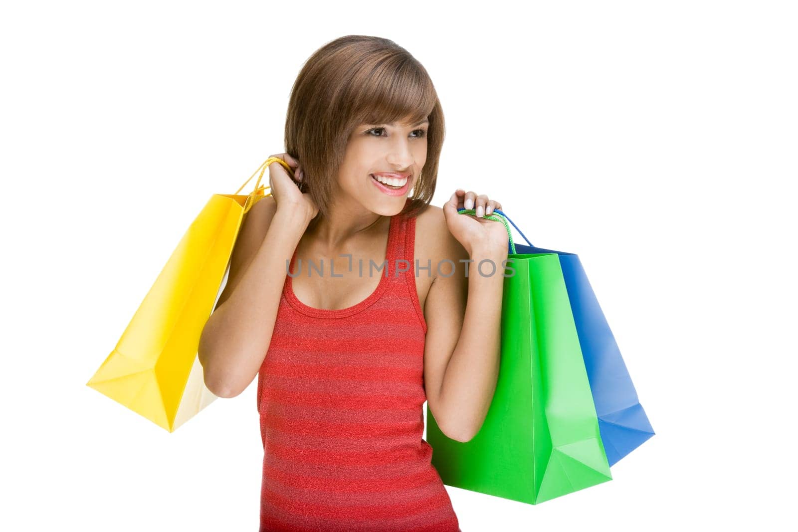 Young woman with shopping bags