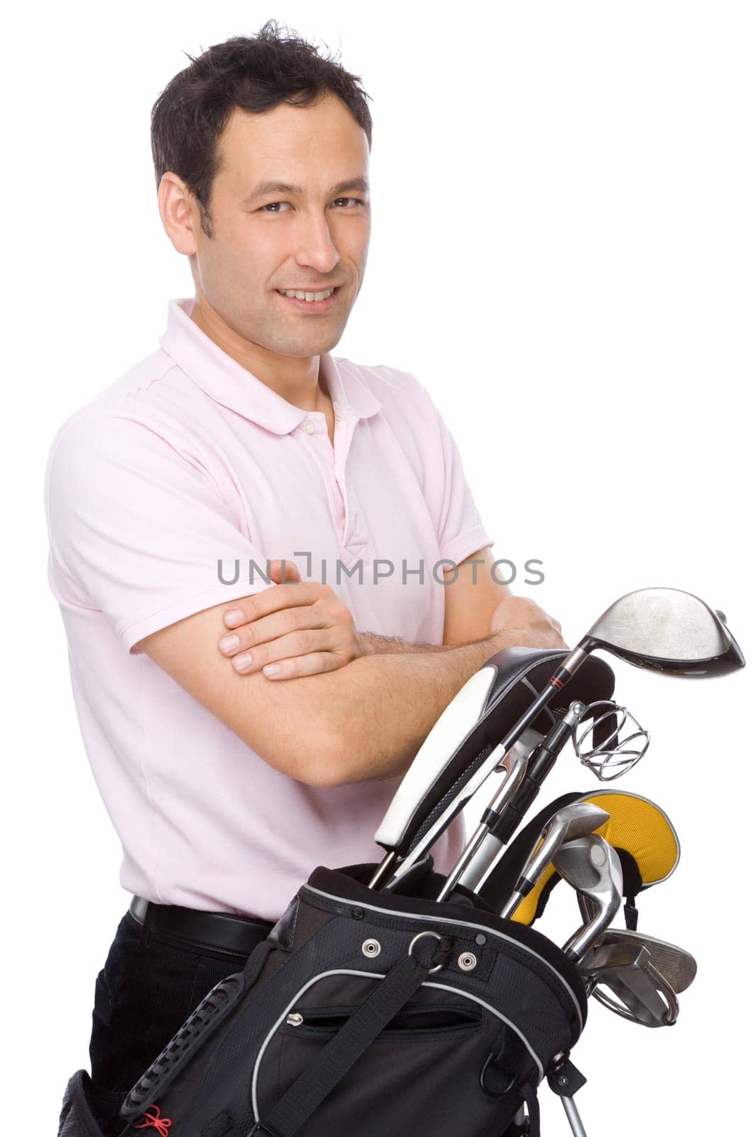 Man with golf club
