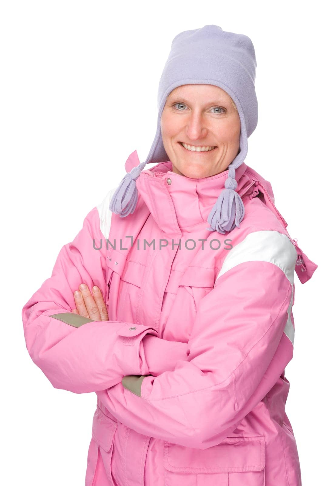 Young woman in winter clothes