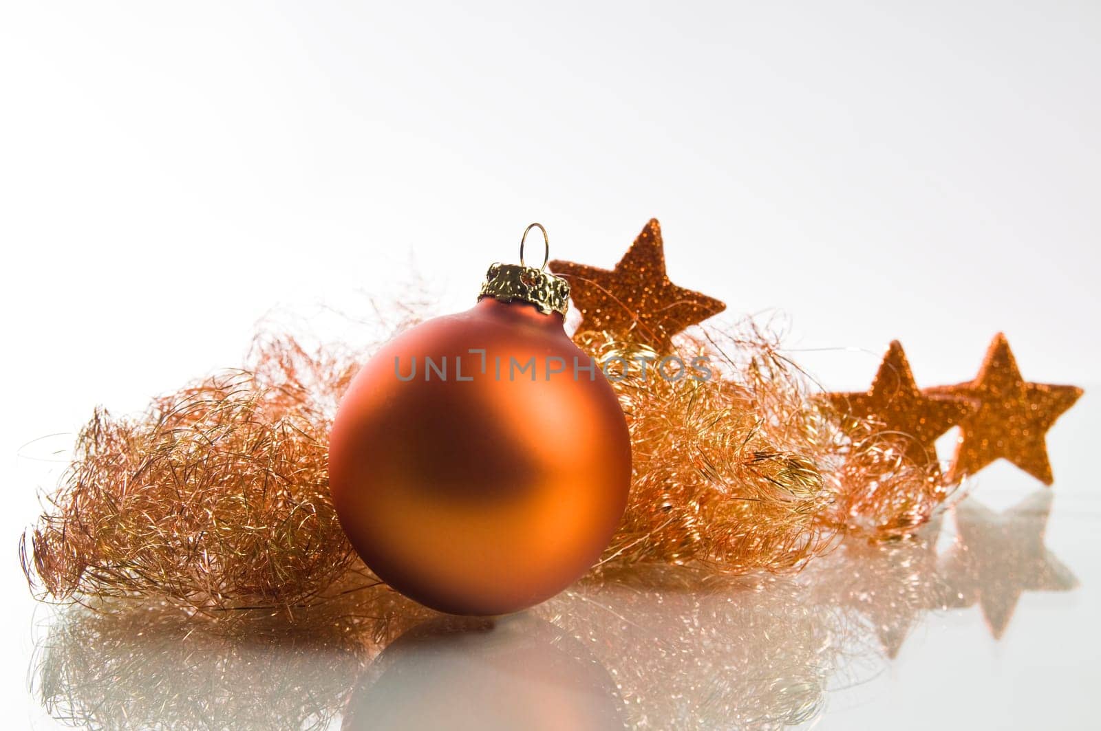 orange christmas ball