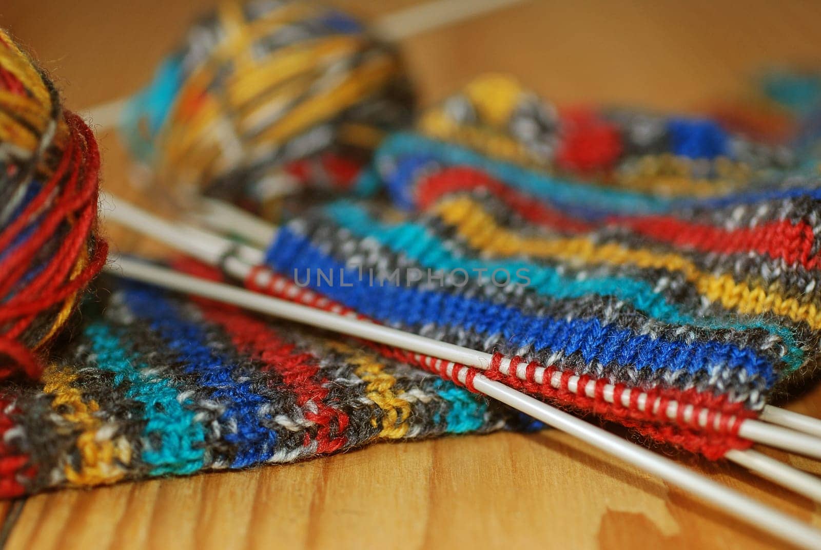 Knitting stockings