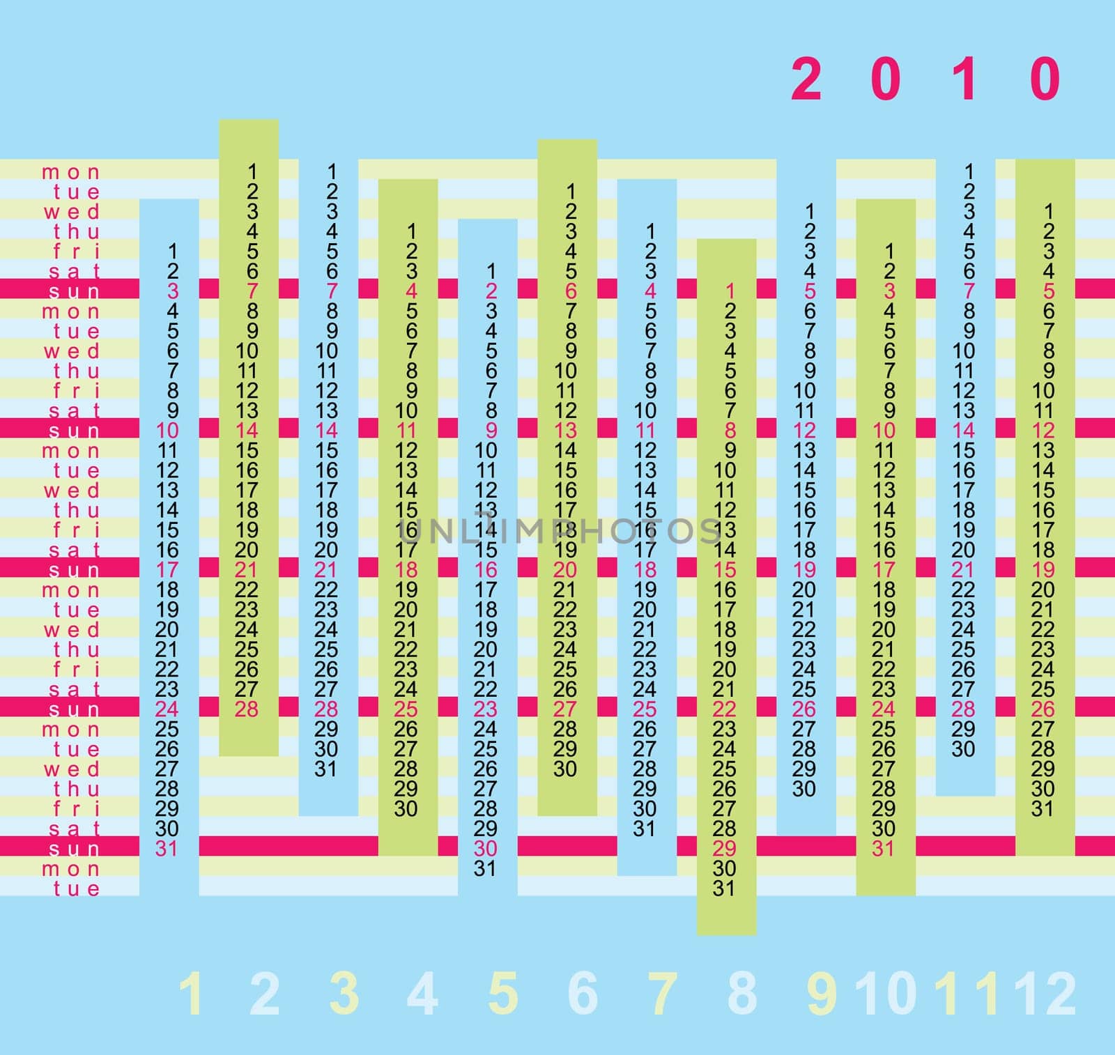 Fresh calendar for 2010