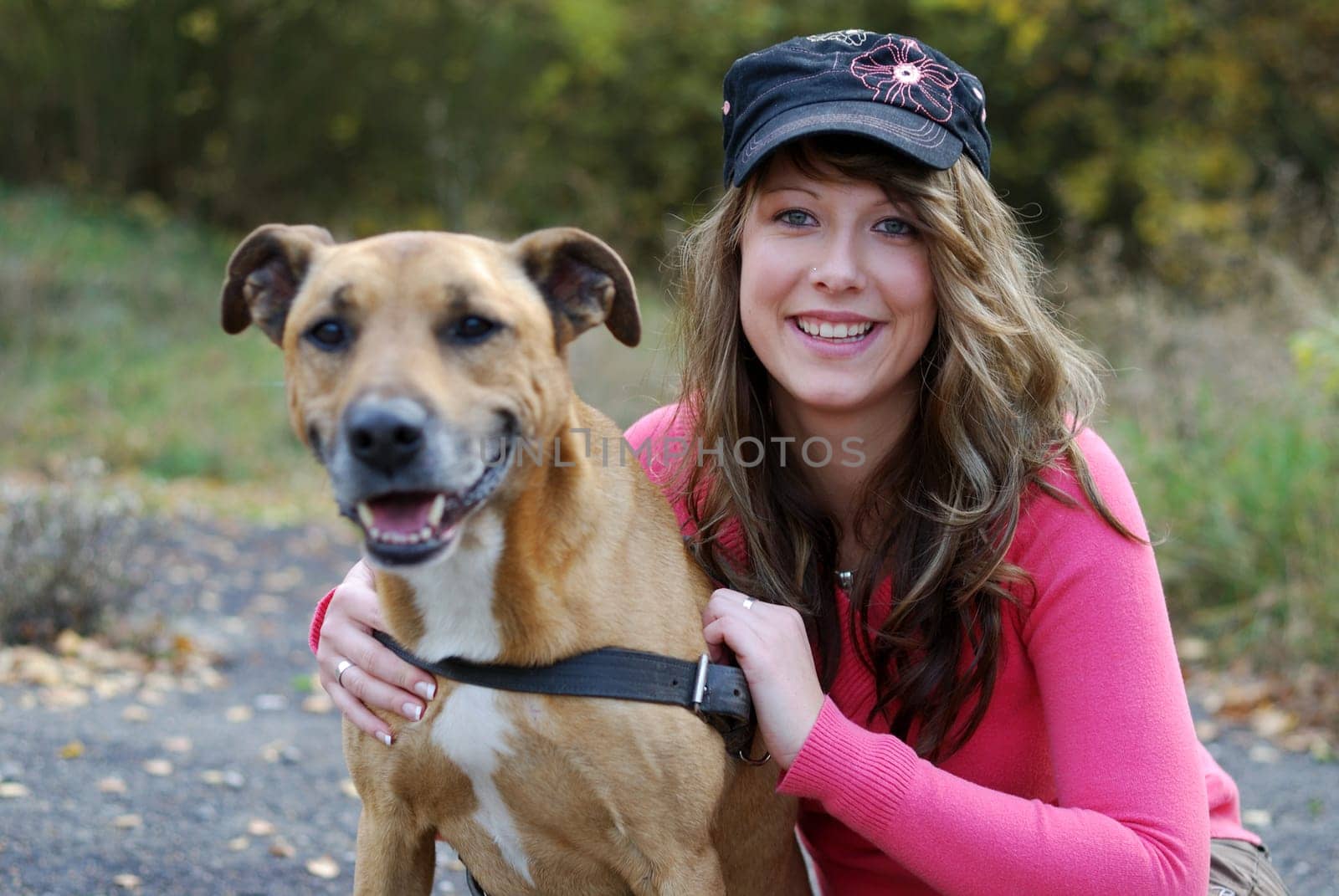 Young woman with dog