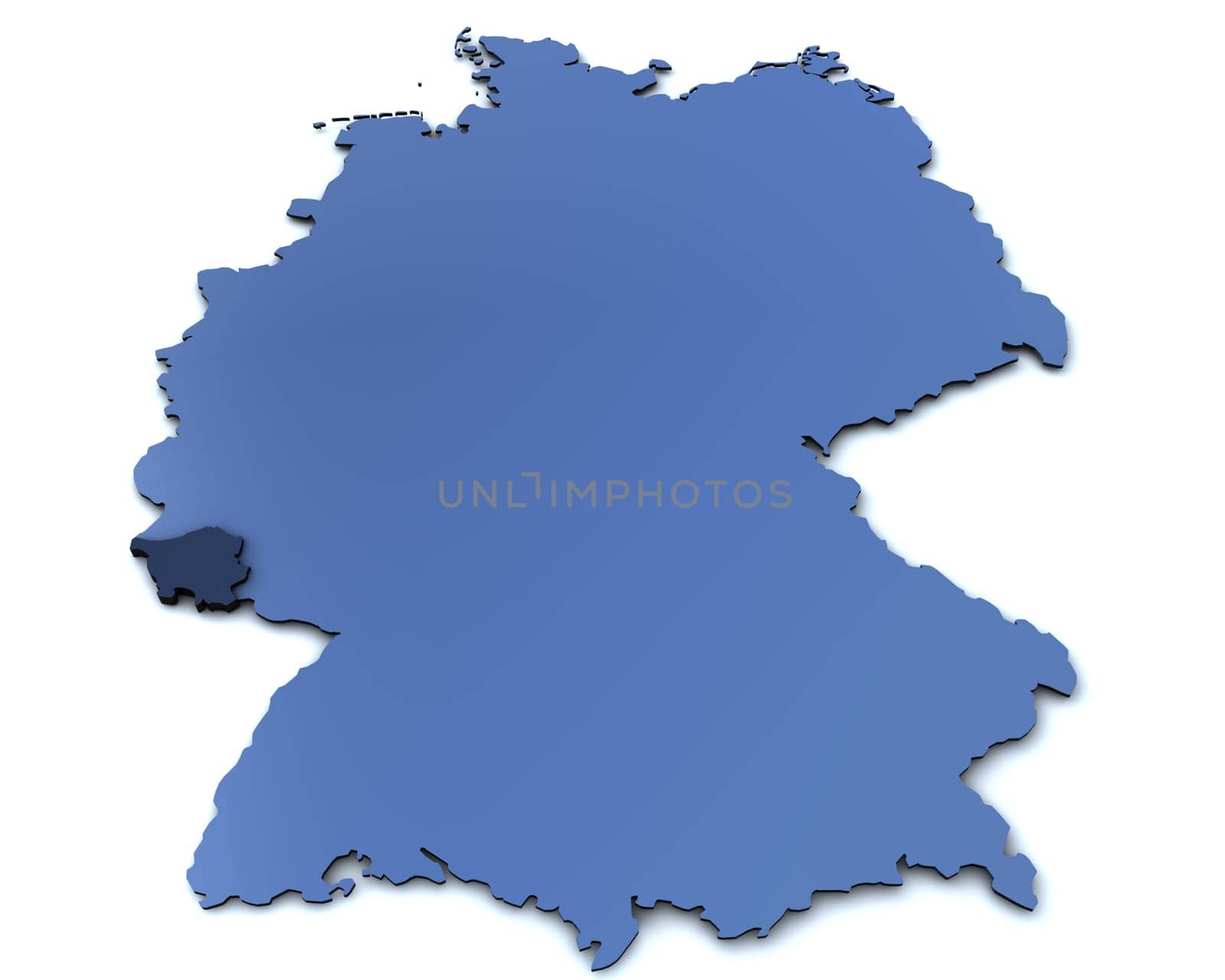 Map of Germany - Saarland