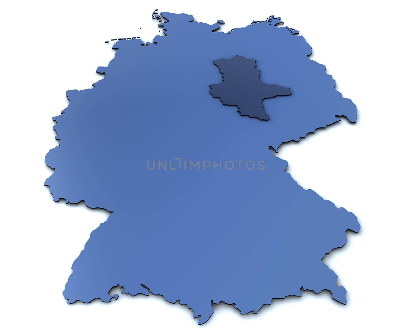Map of Germany - Saxony-Anhalt