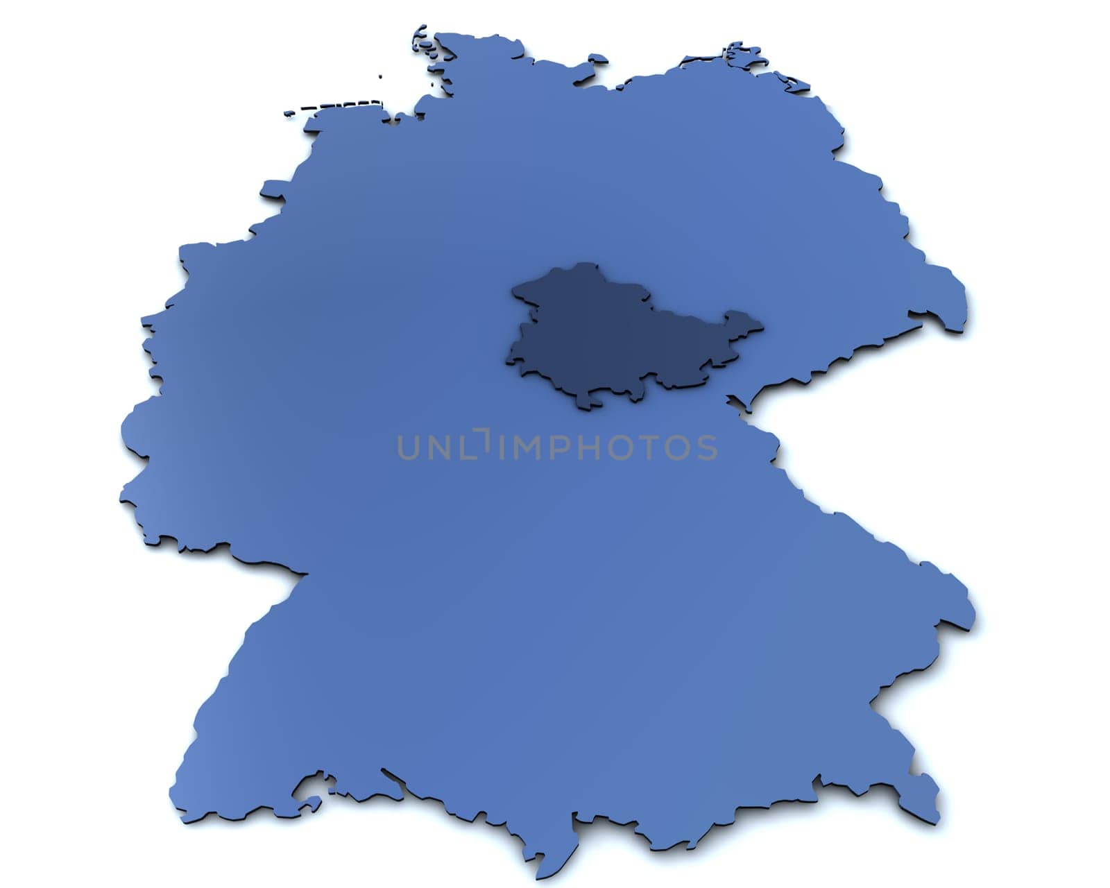Map of Germany - Thuringia