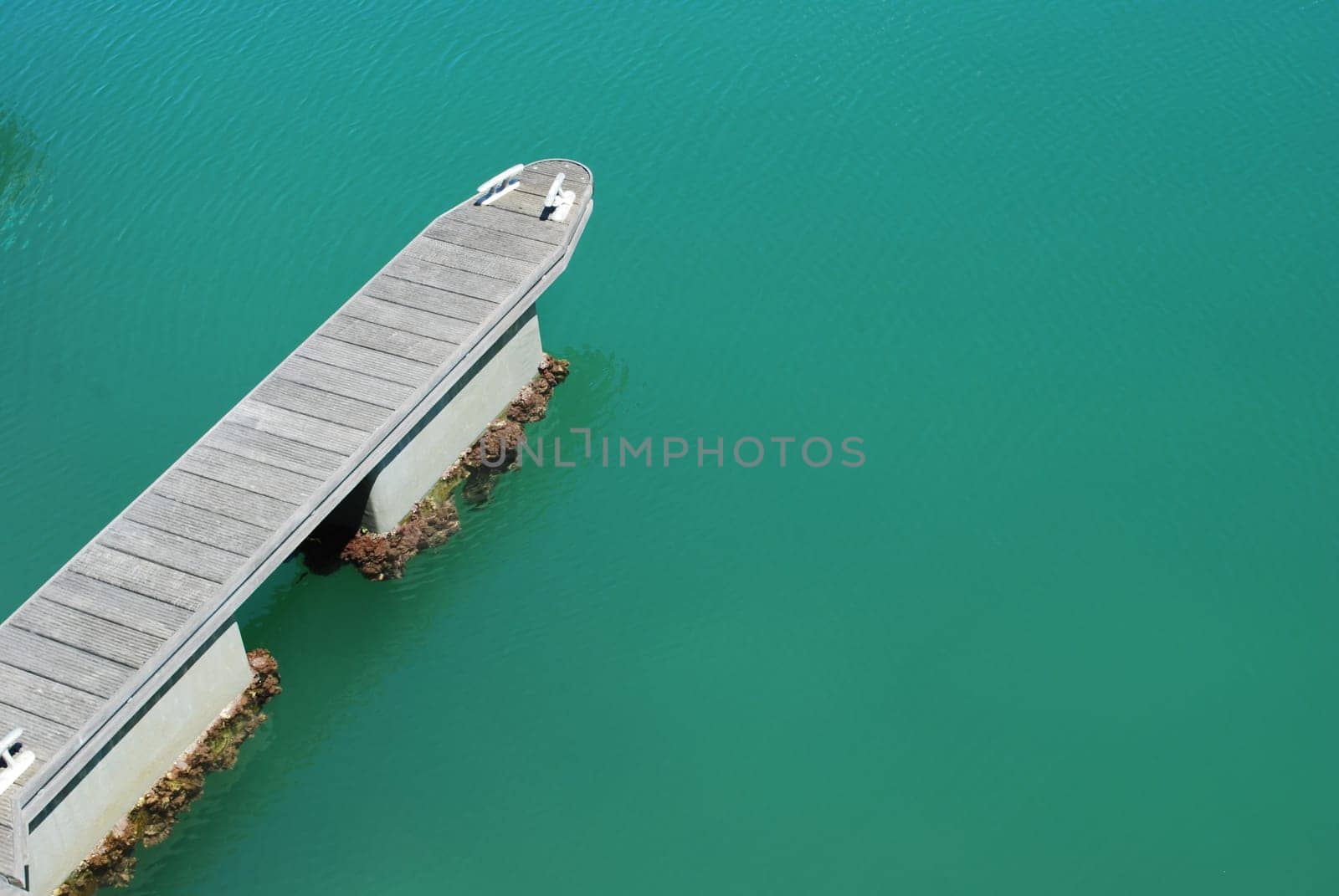 Available dock for a boat at the landing stage