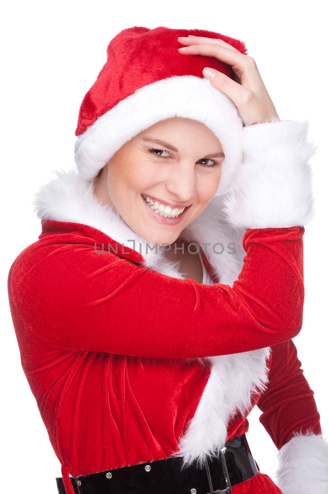 Woman in Santa Claus costume