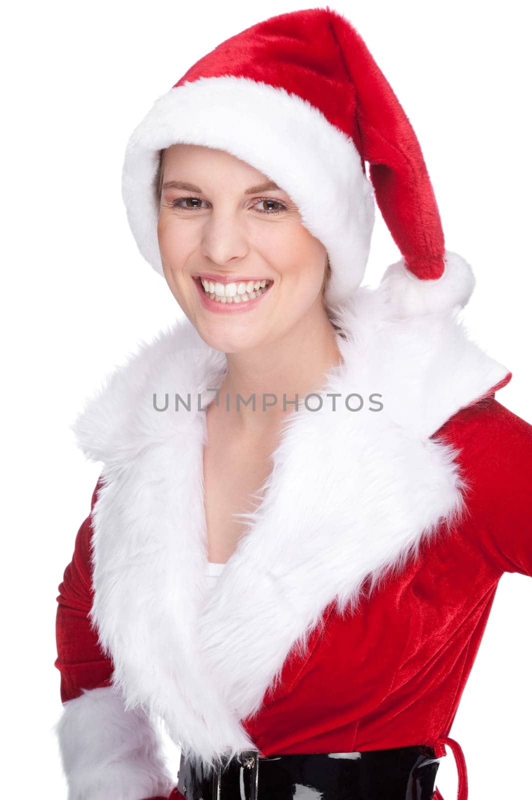 Woman in Santa Claus costume
