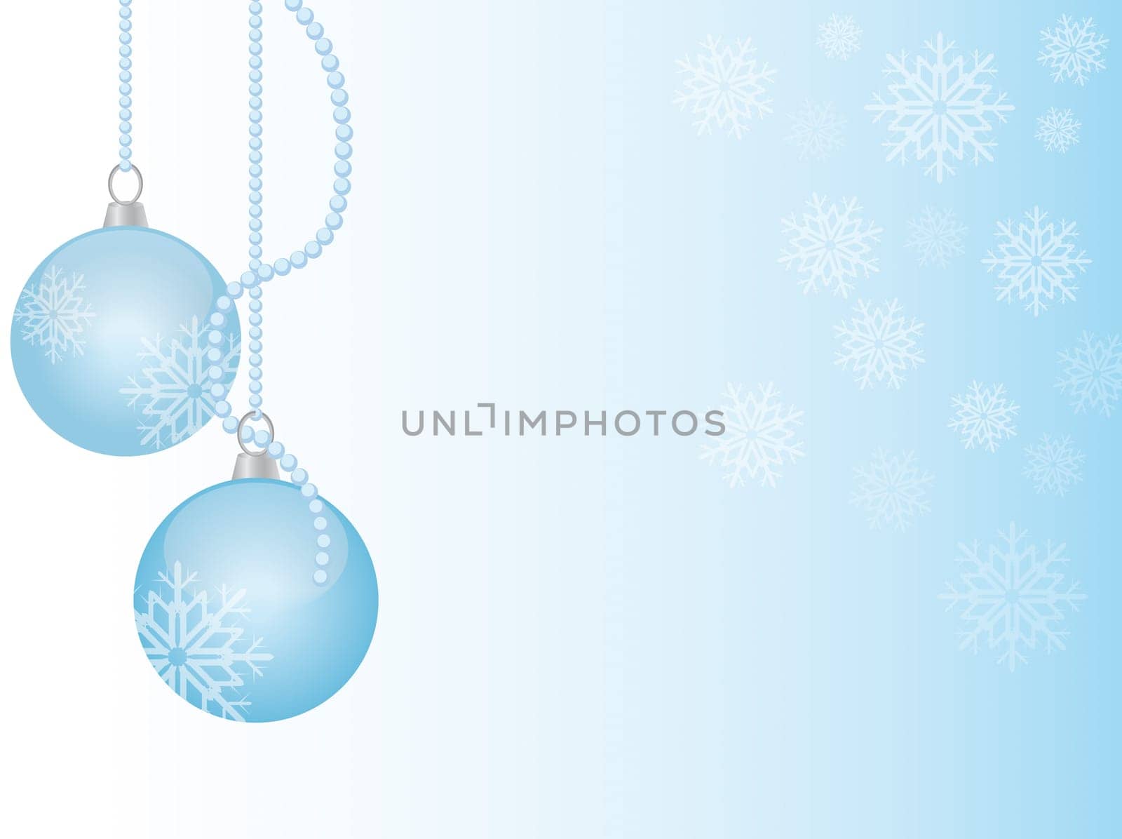 Christmas ball with snowflakes
