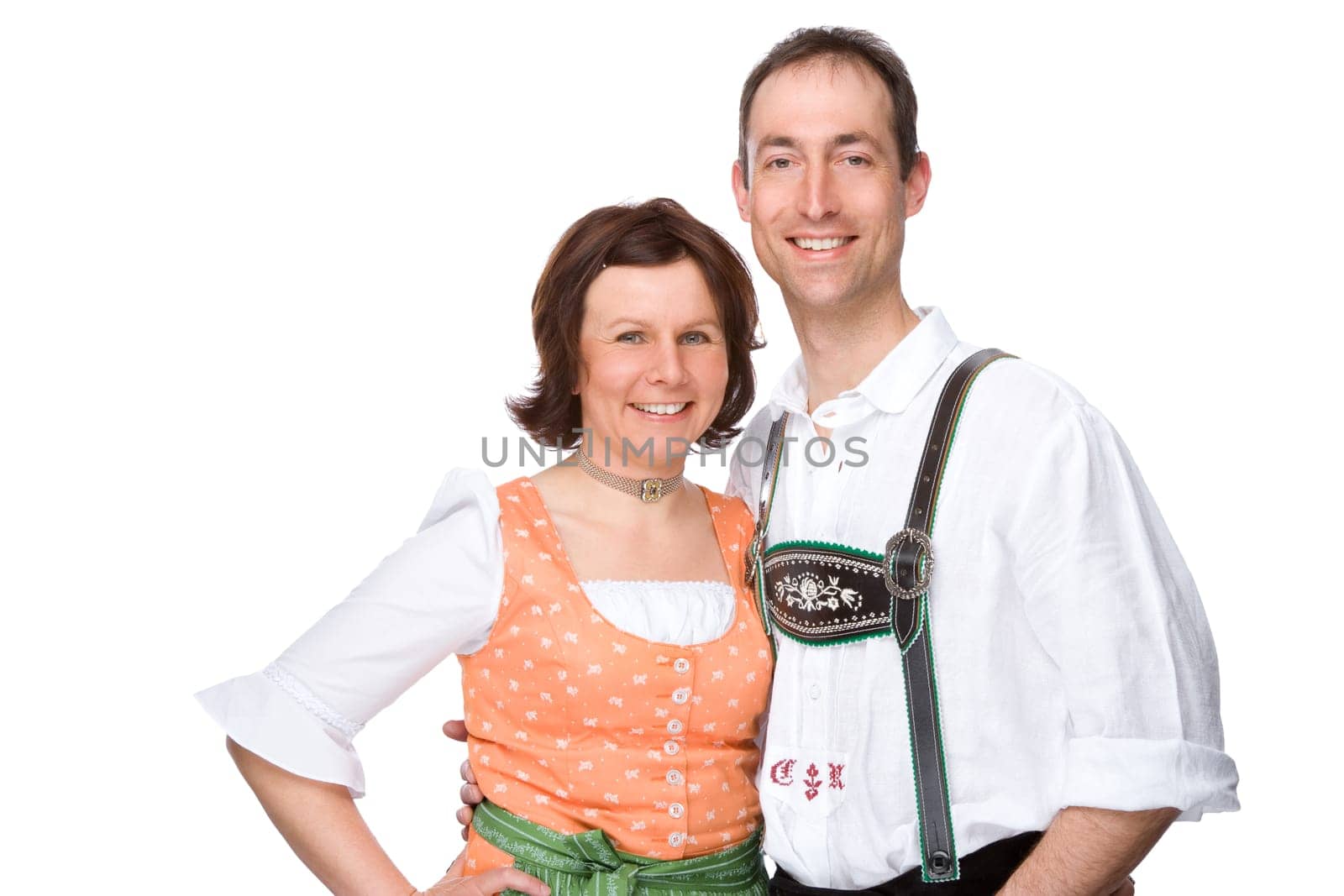 Man and woman in Bavarian costume