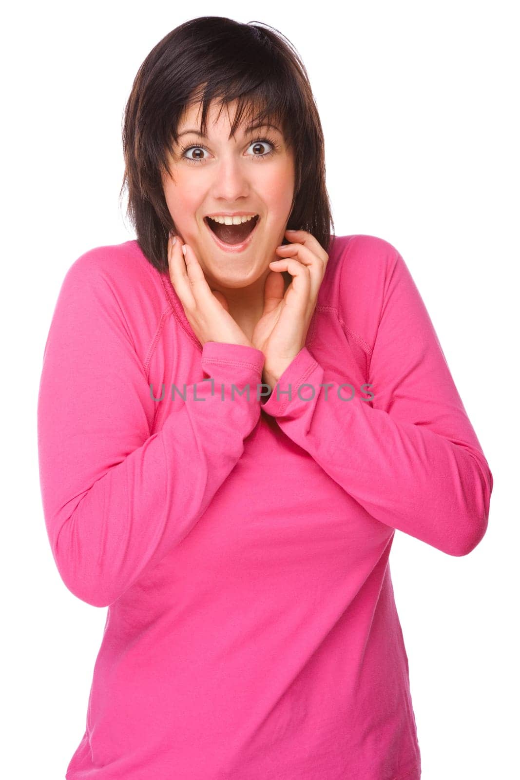 Laughing and happy young woman