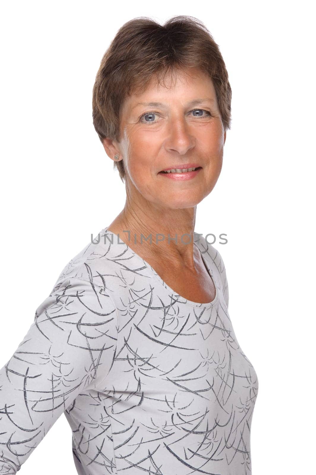Happy and active senior woman