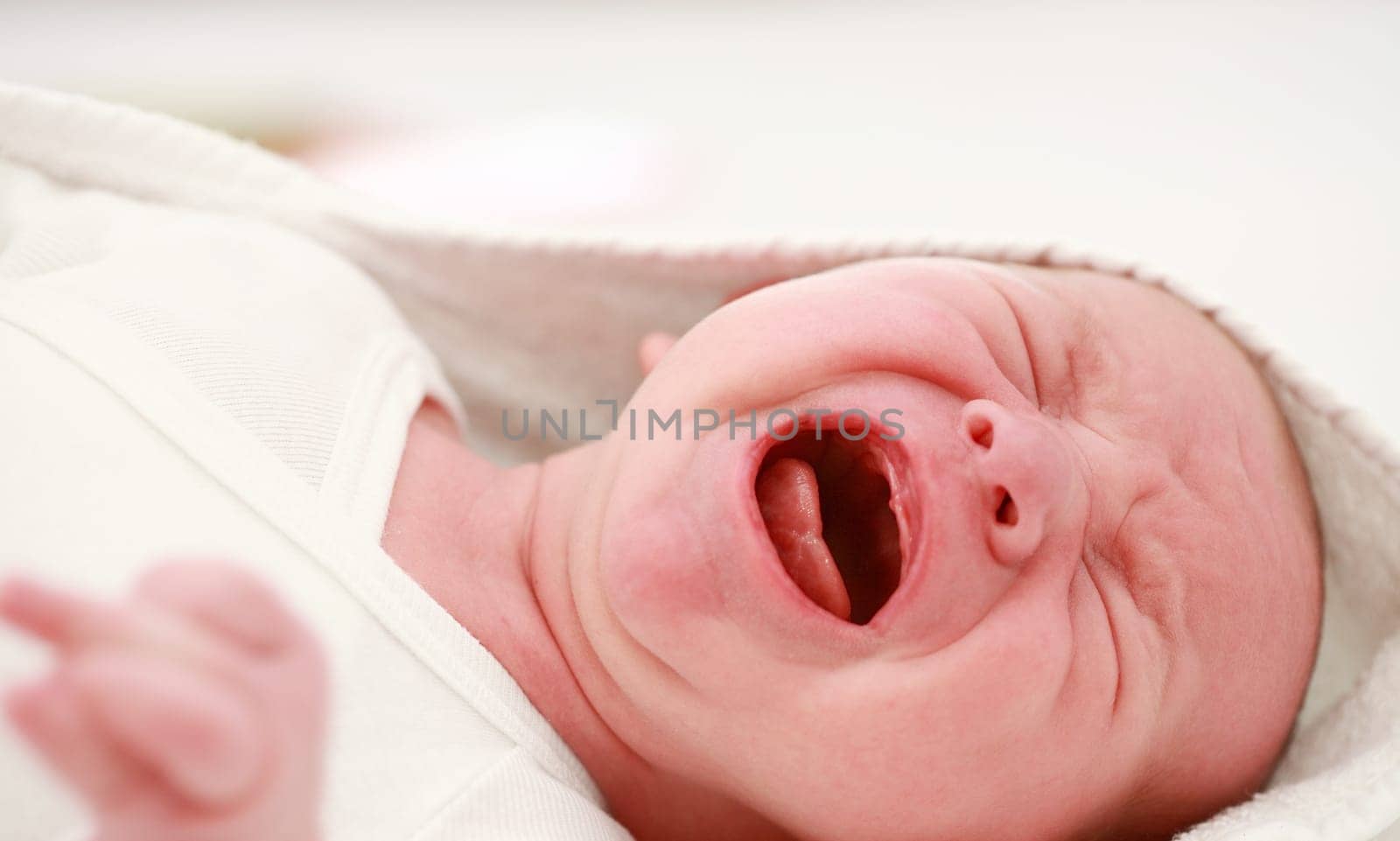 Portrait of crying baby