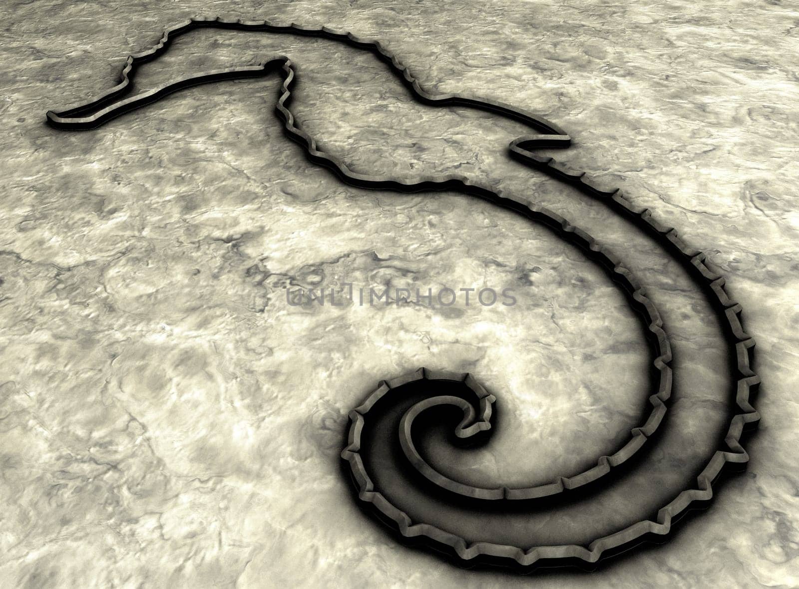 Abstract - Seahorse Hippocampus - 3D