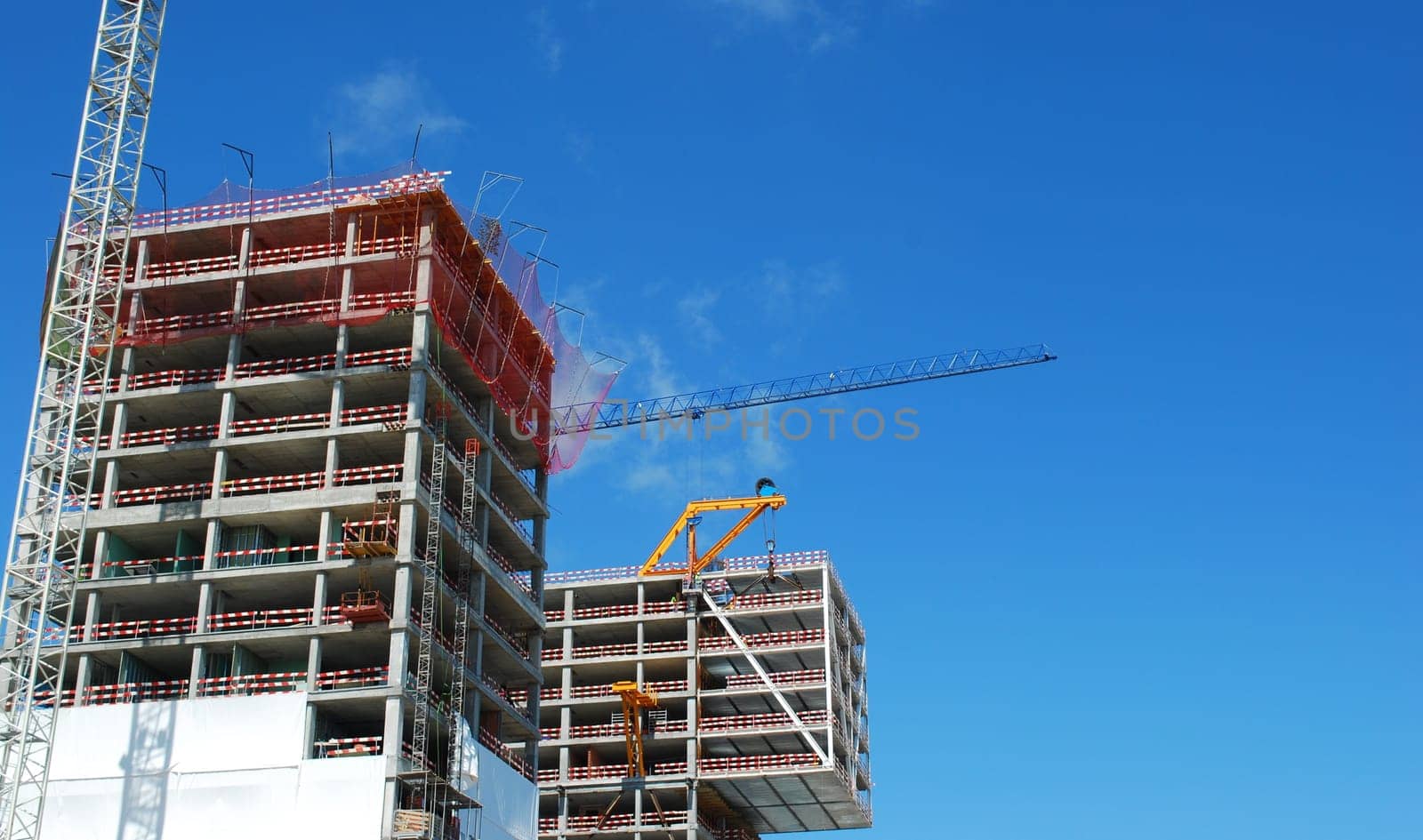 Modern office building under construction