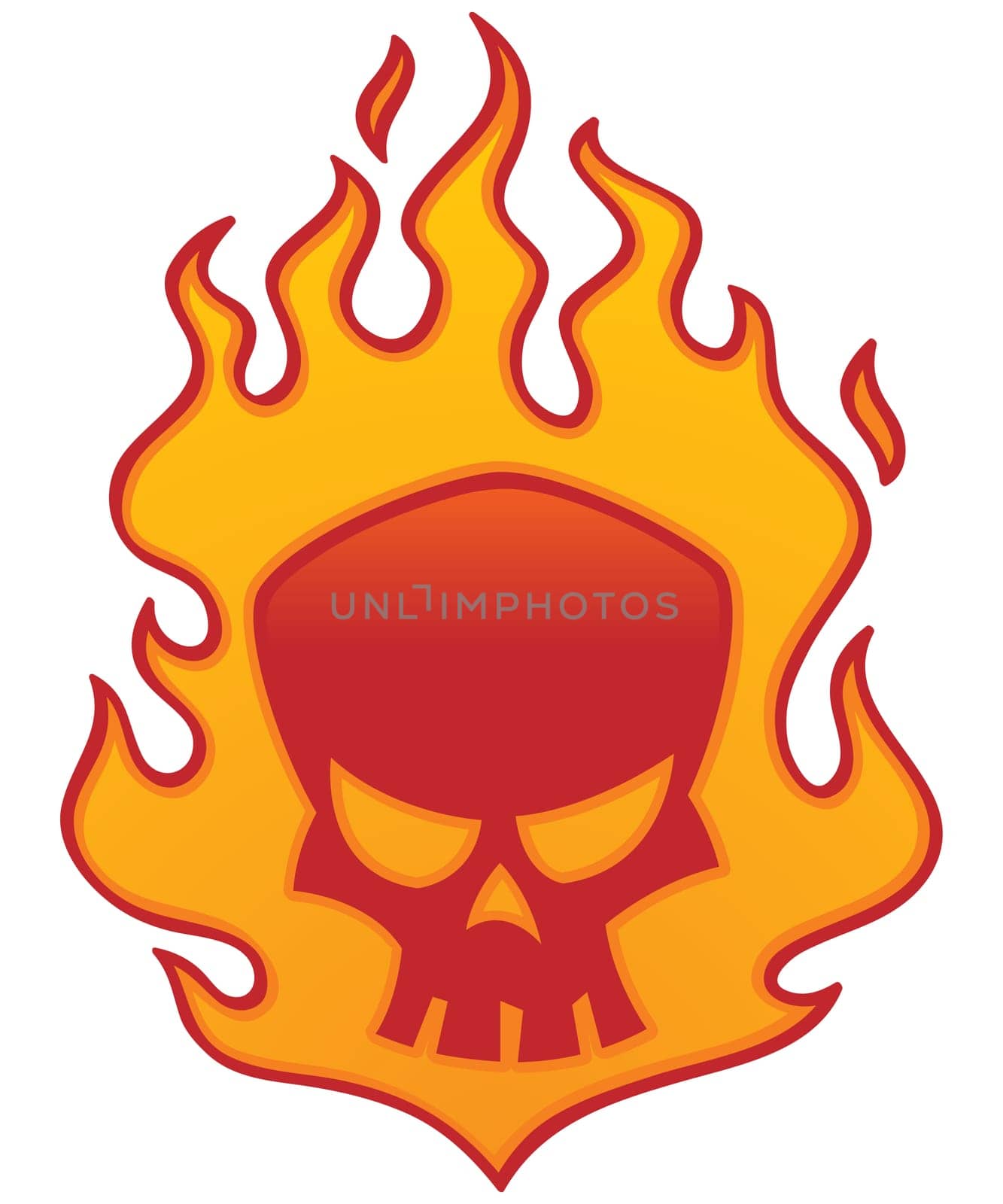 Flaming Skull
