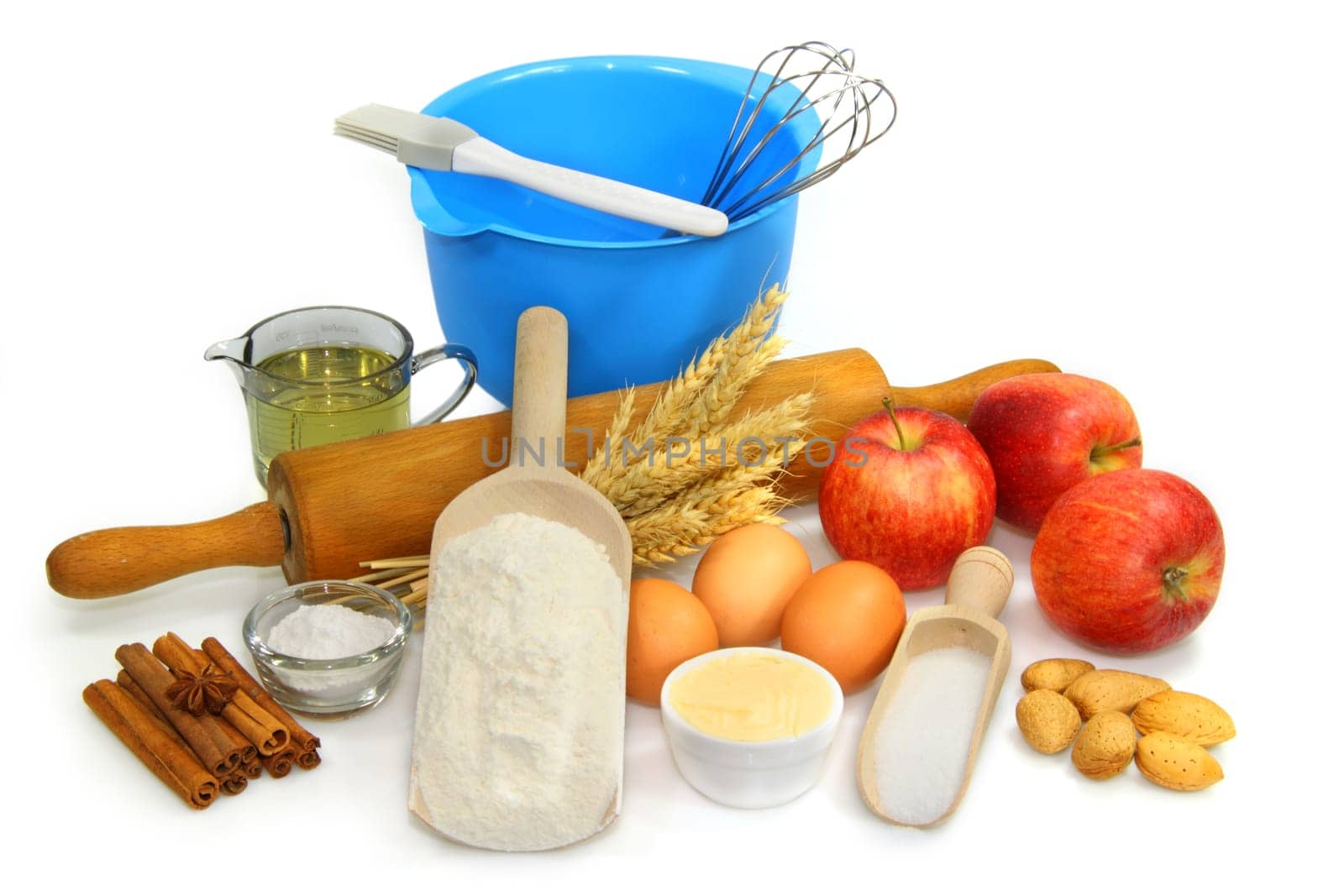 Delicious baking ingredients