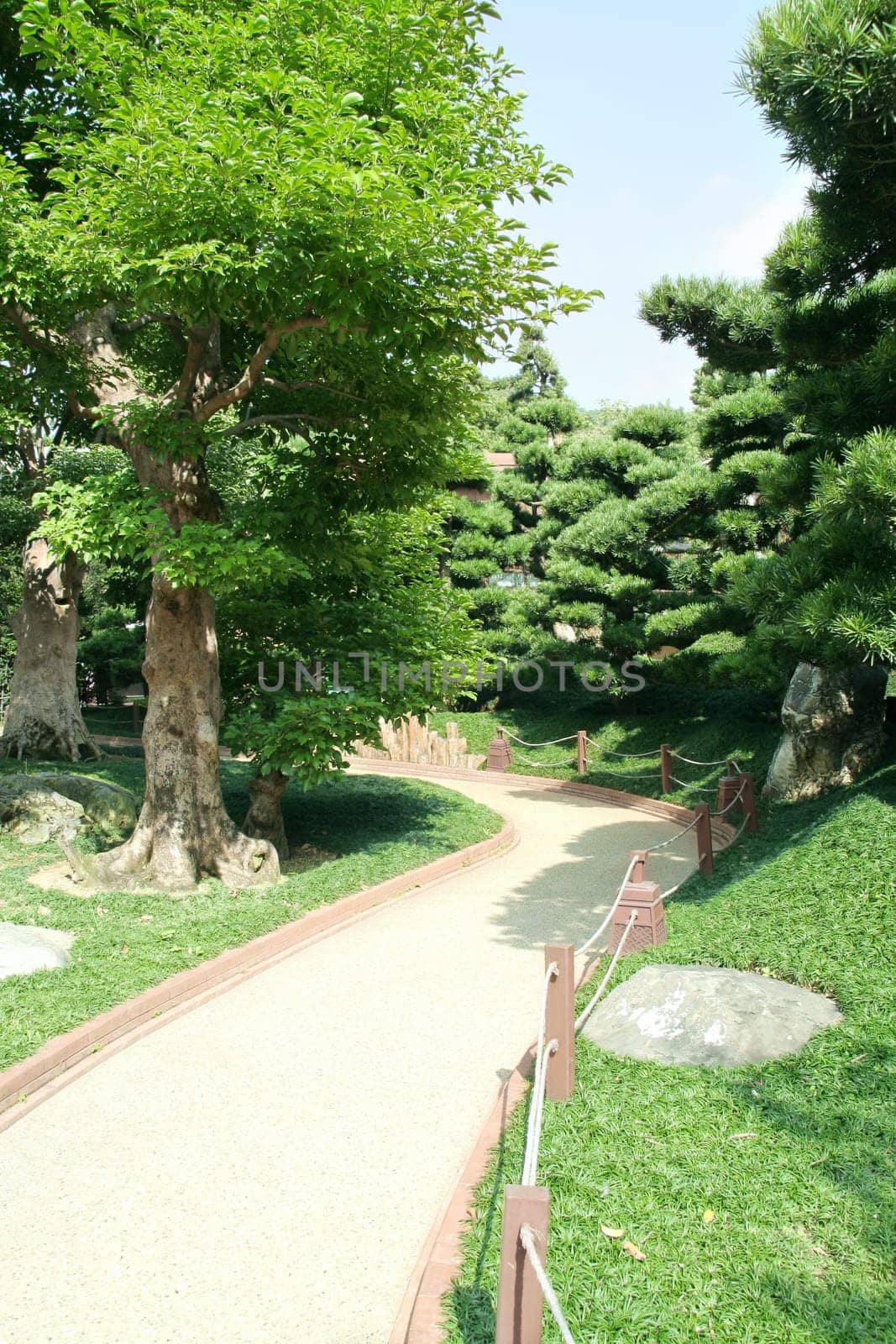 Walkway in an Asian garden