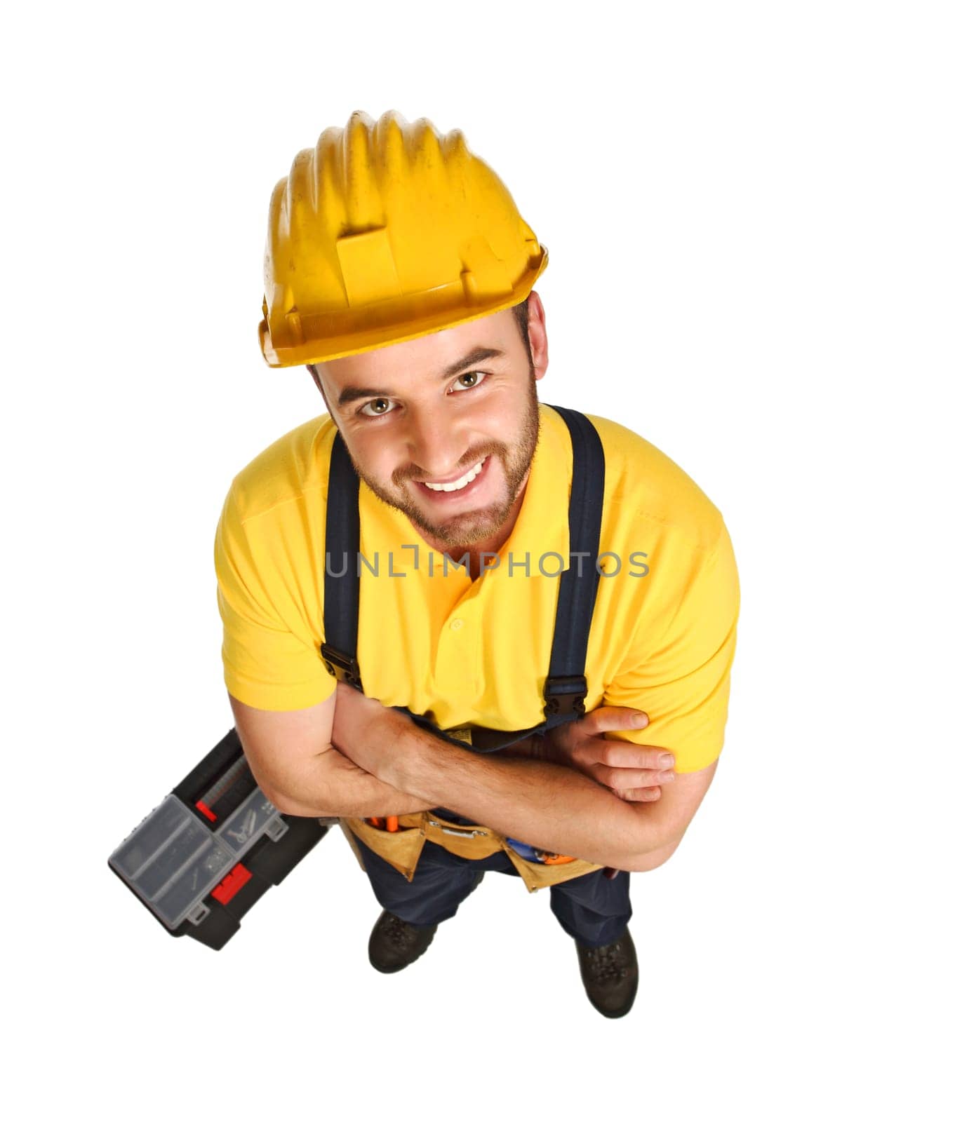 fun contruction worker portrait
