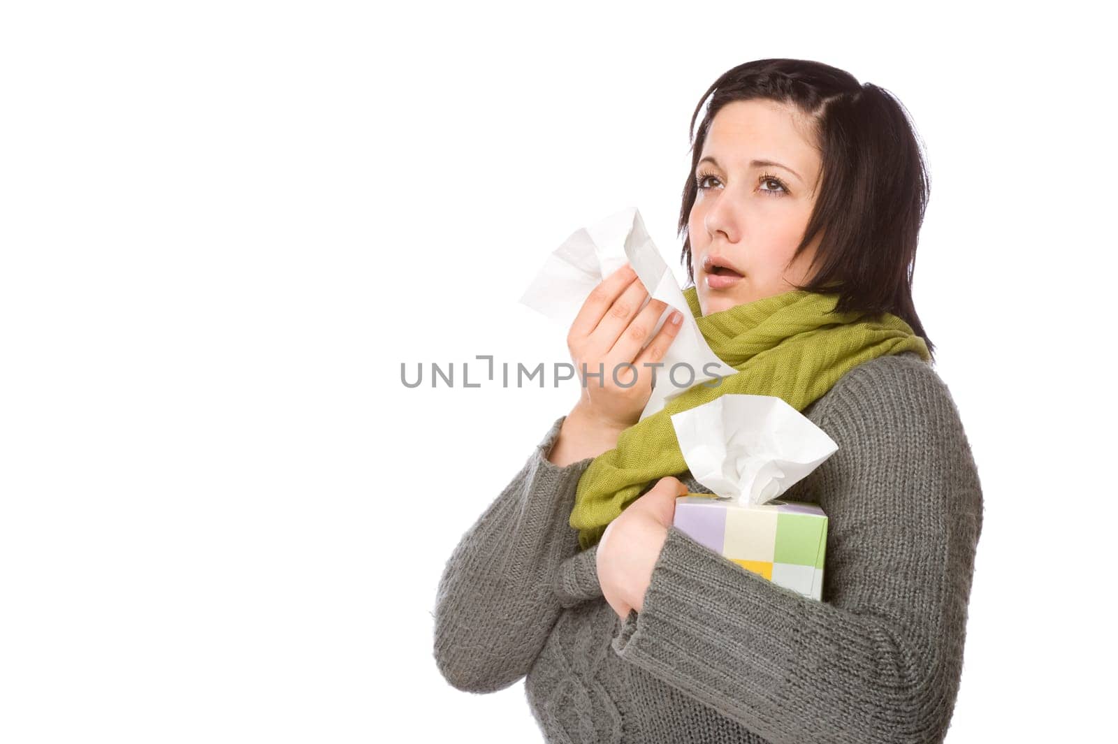 Woman with cold