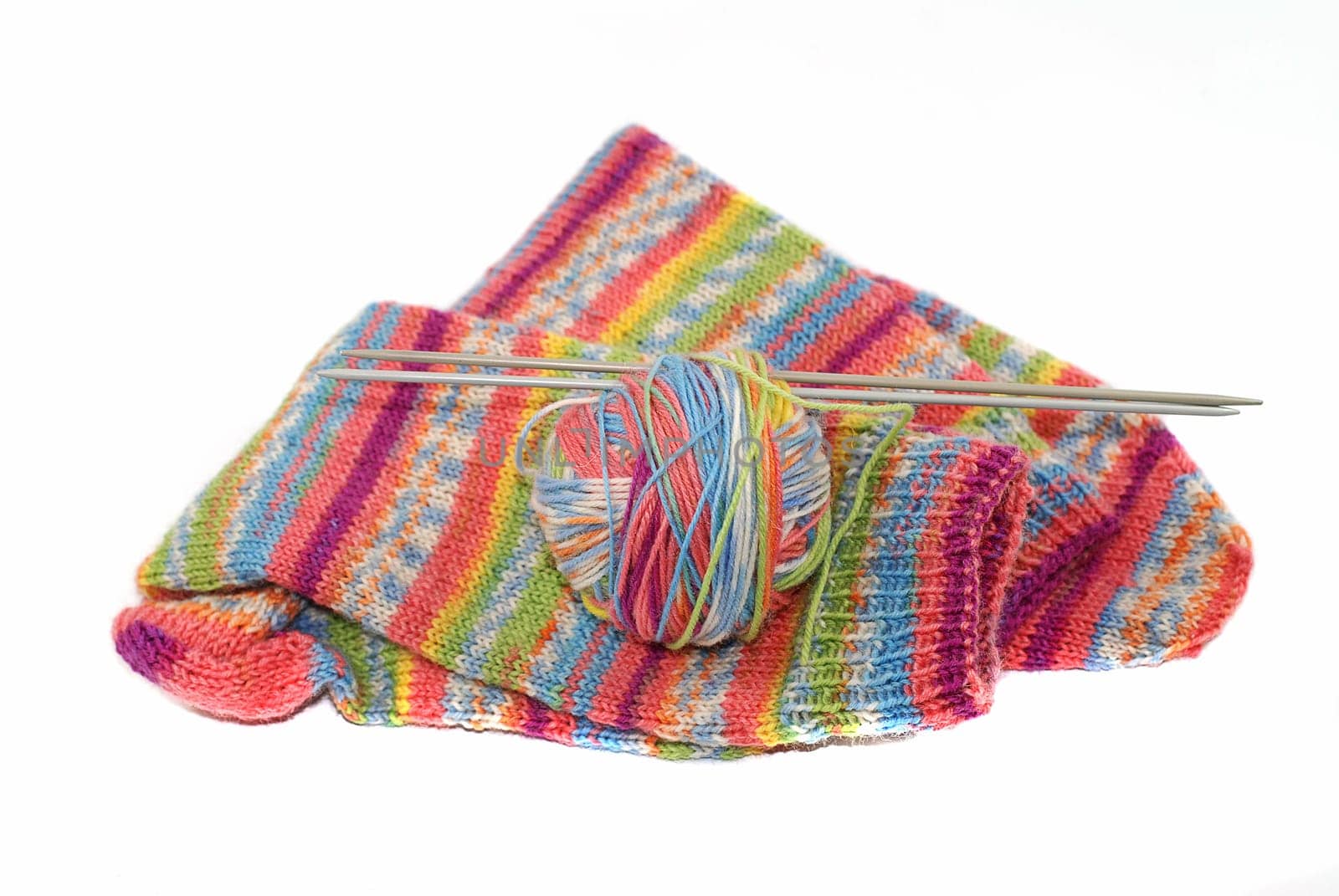 self-knitted socks