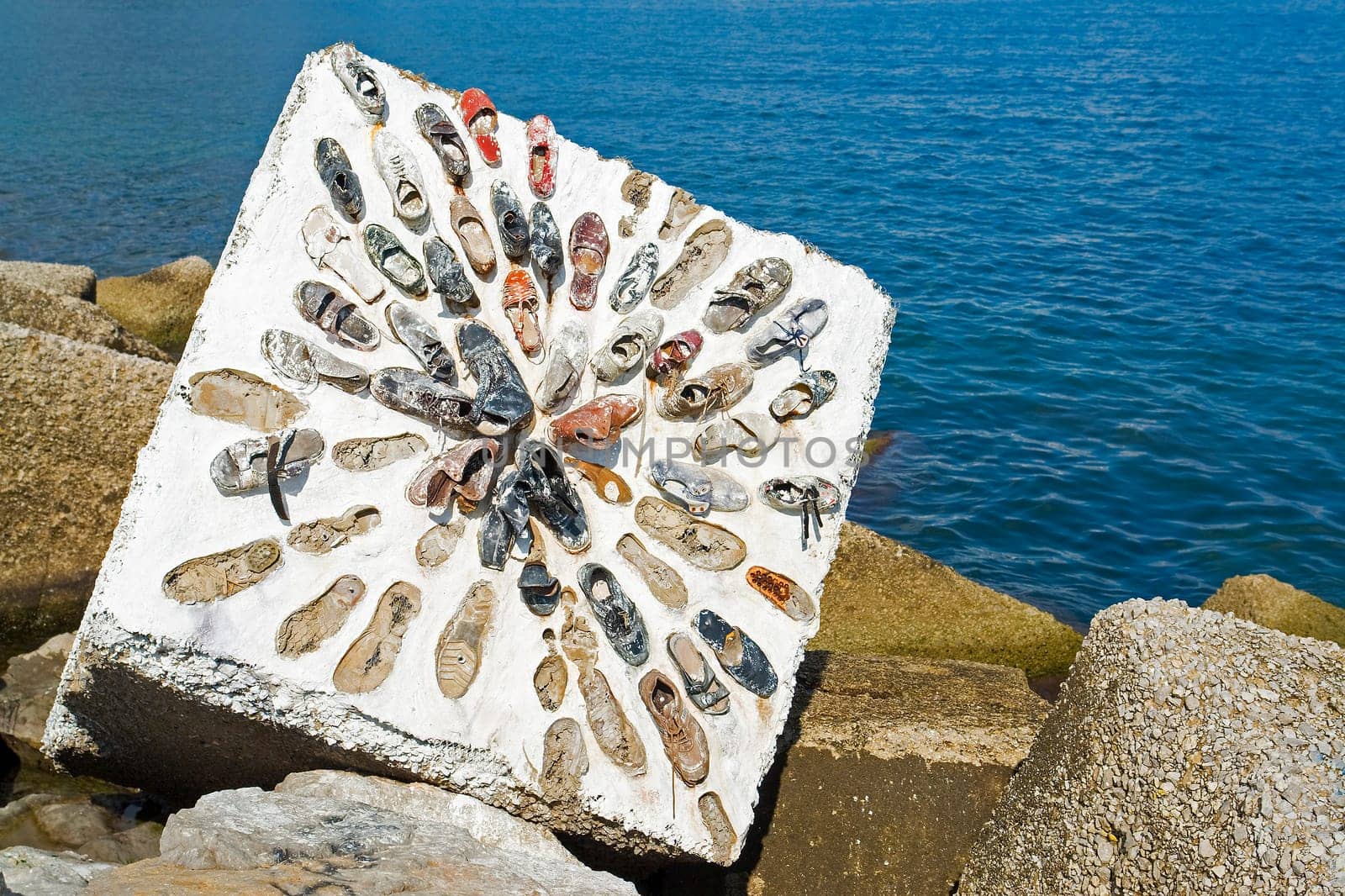 Palermo's well-known shoe monument