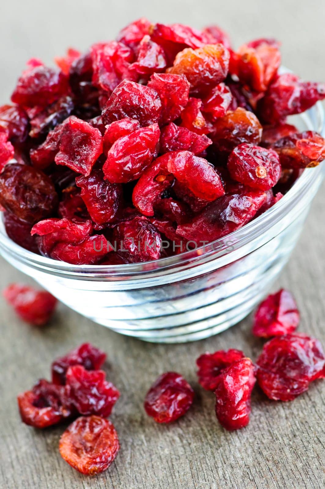 Bowl of dried cranberries