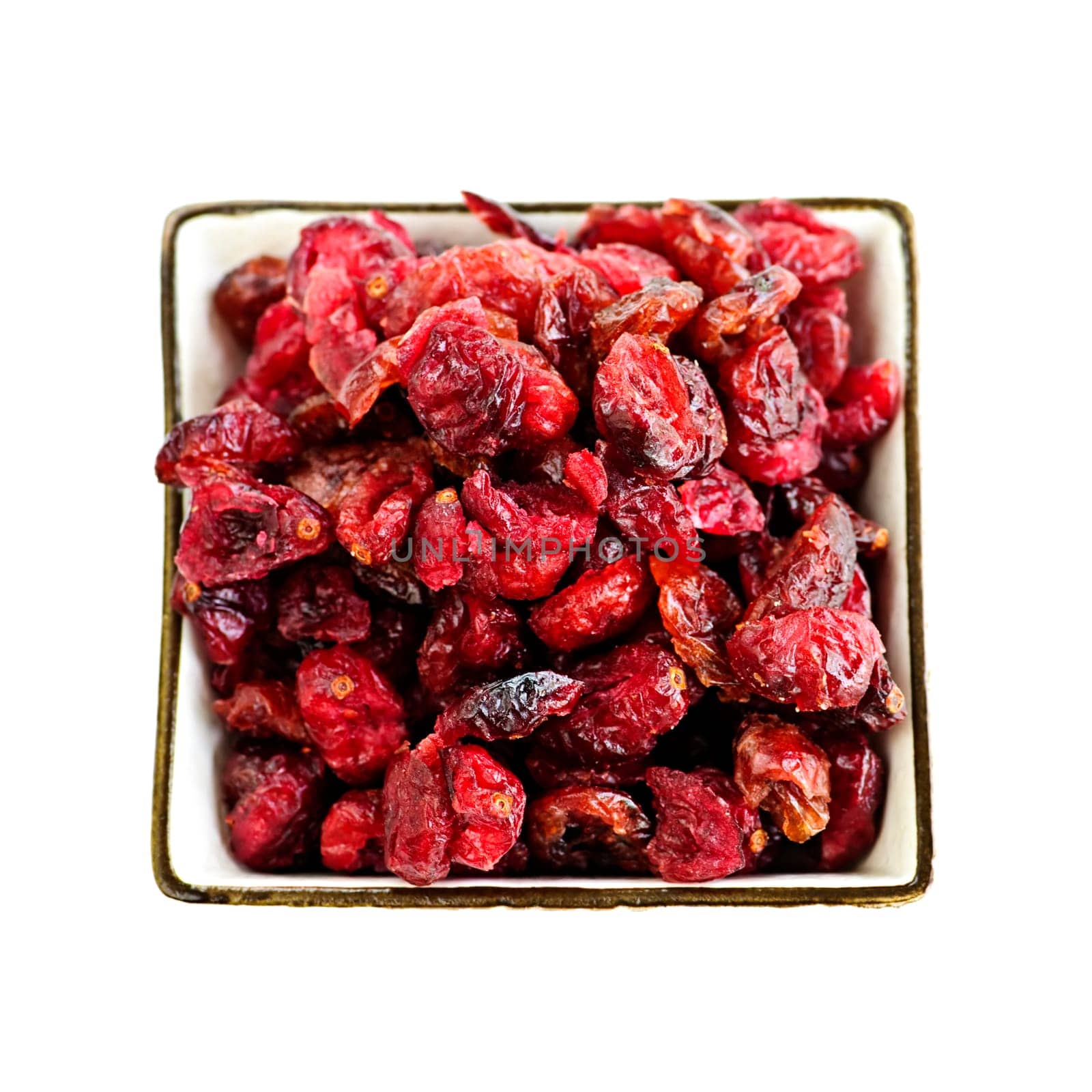 Bowl of dried cranberries