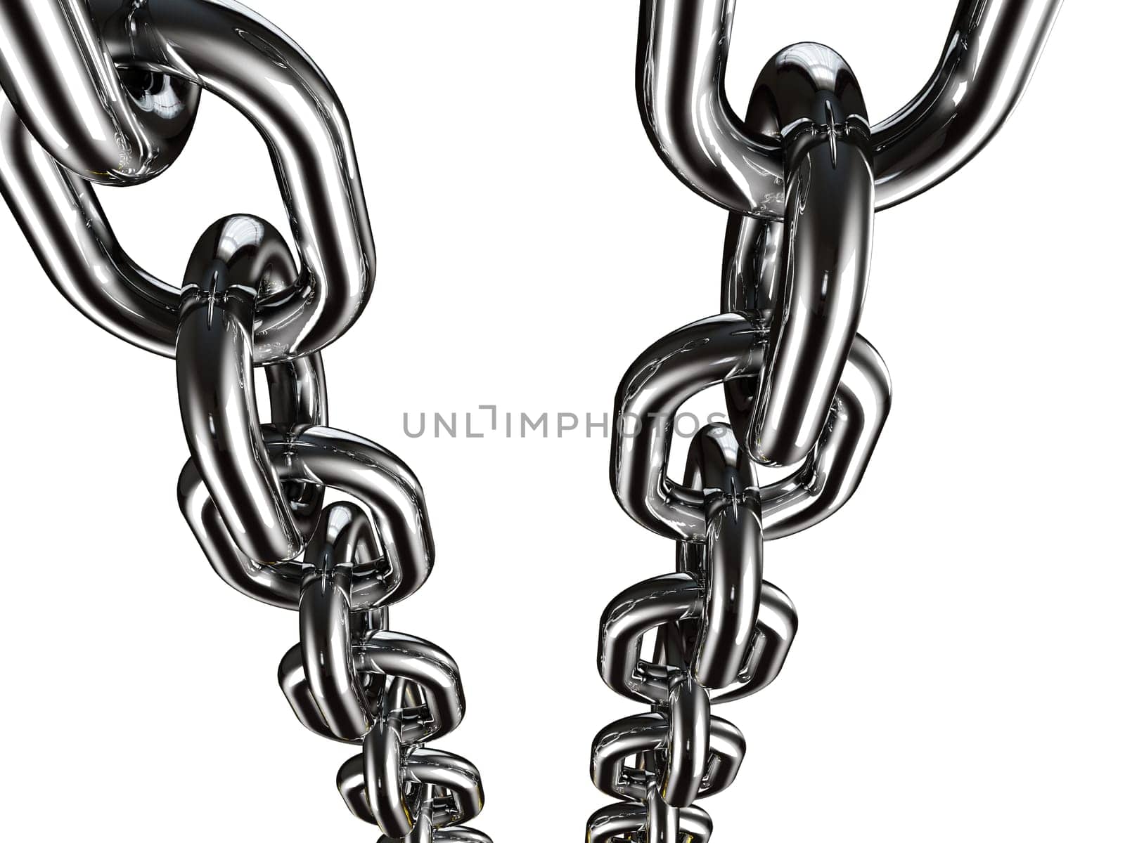 metal chain on black background