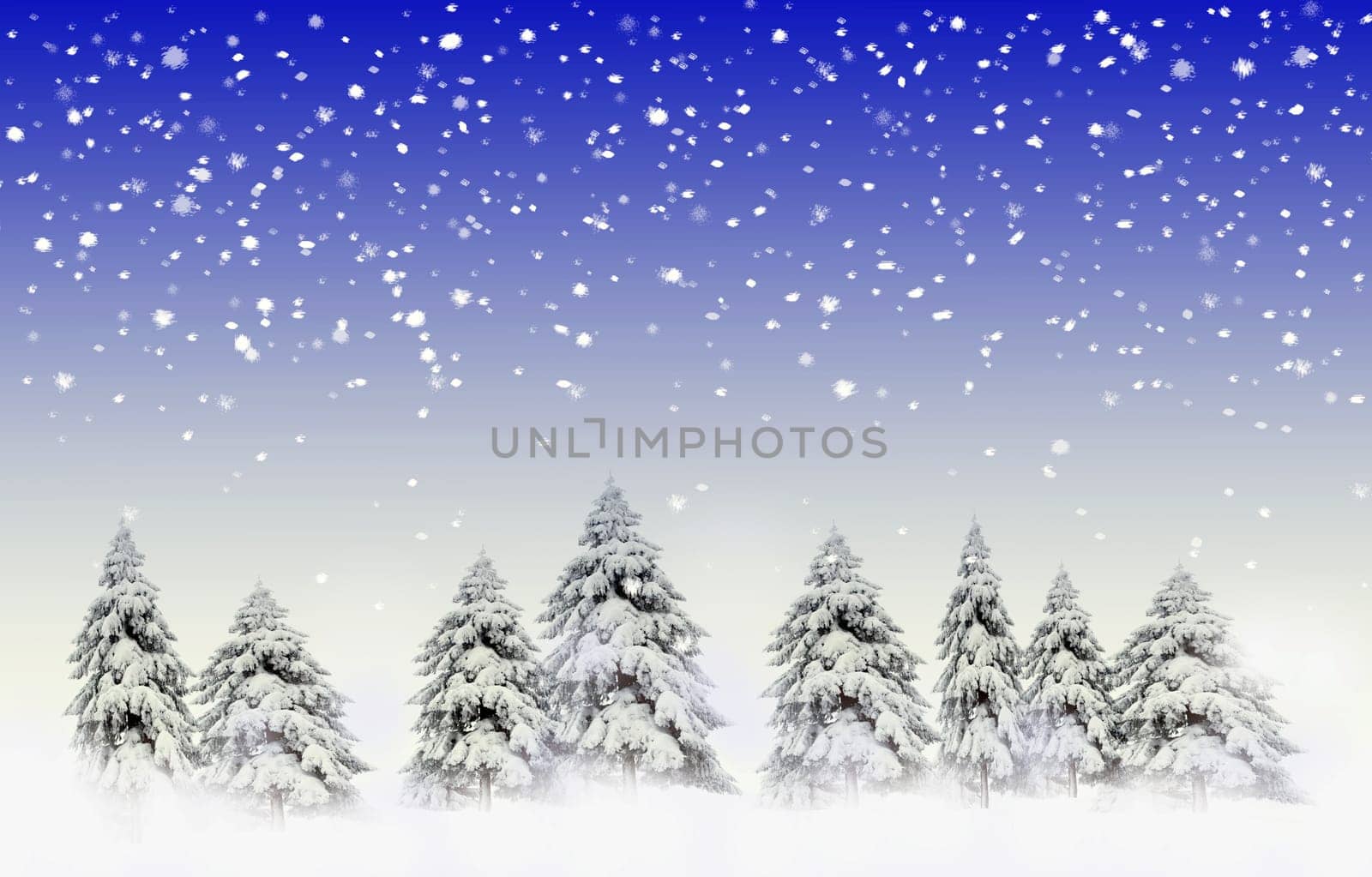Pine trees on hill