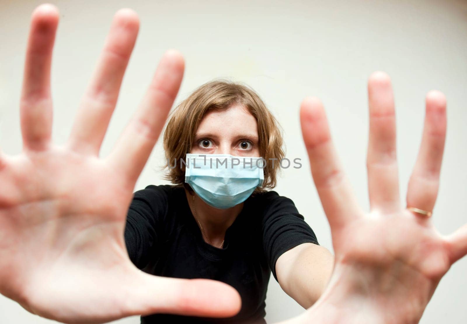 Woman wearing medical mask