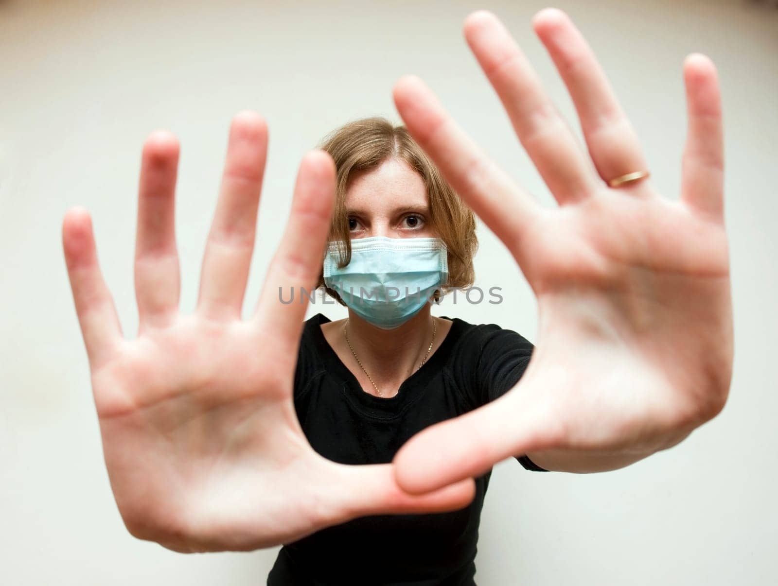 Woman wearing medical mask