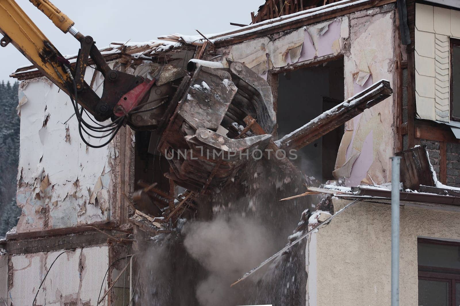 Demolition in winter
