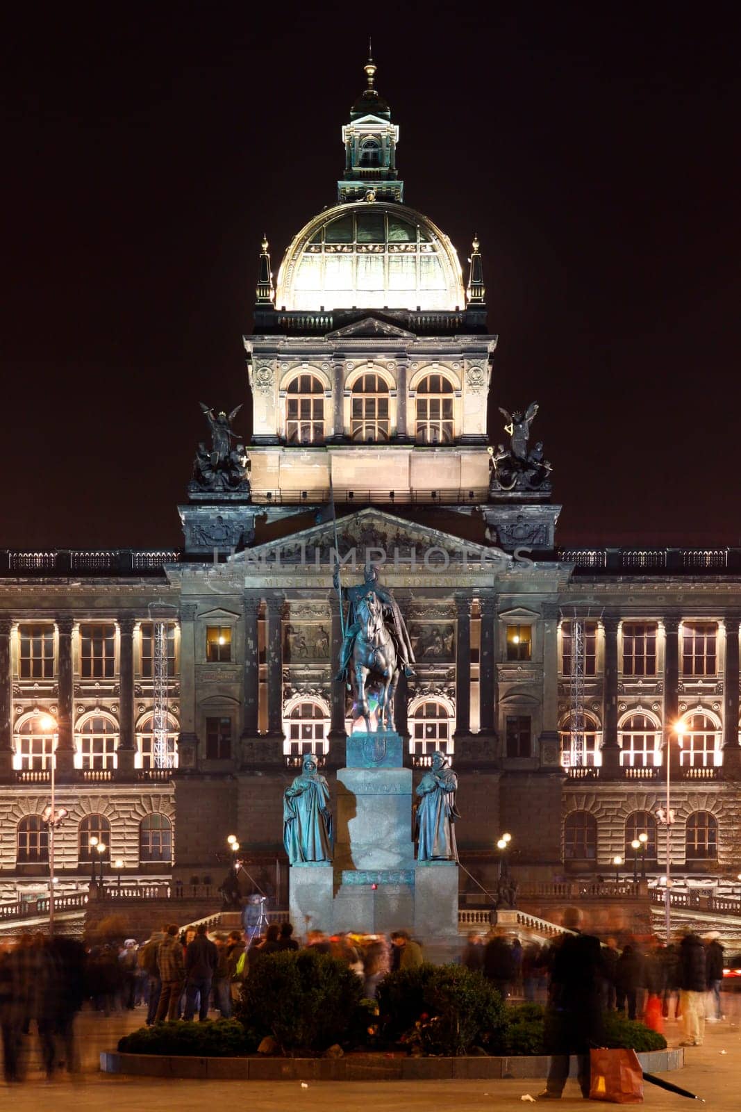 Czech republic - metropolises Prague - Vaclavske square with National Museum and